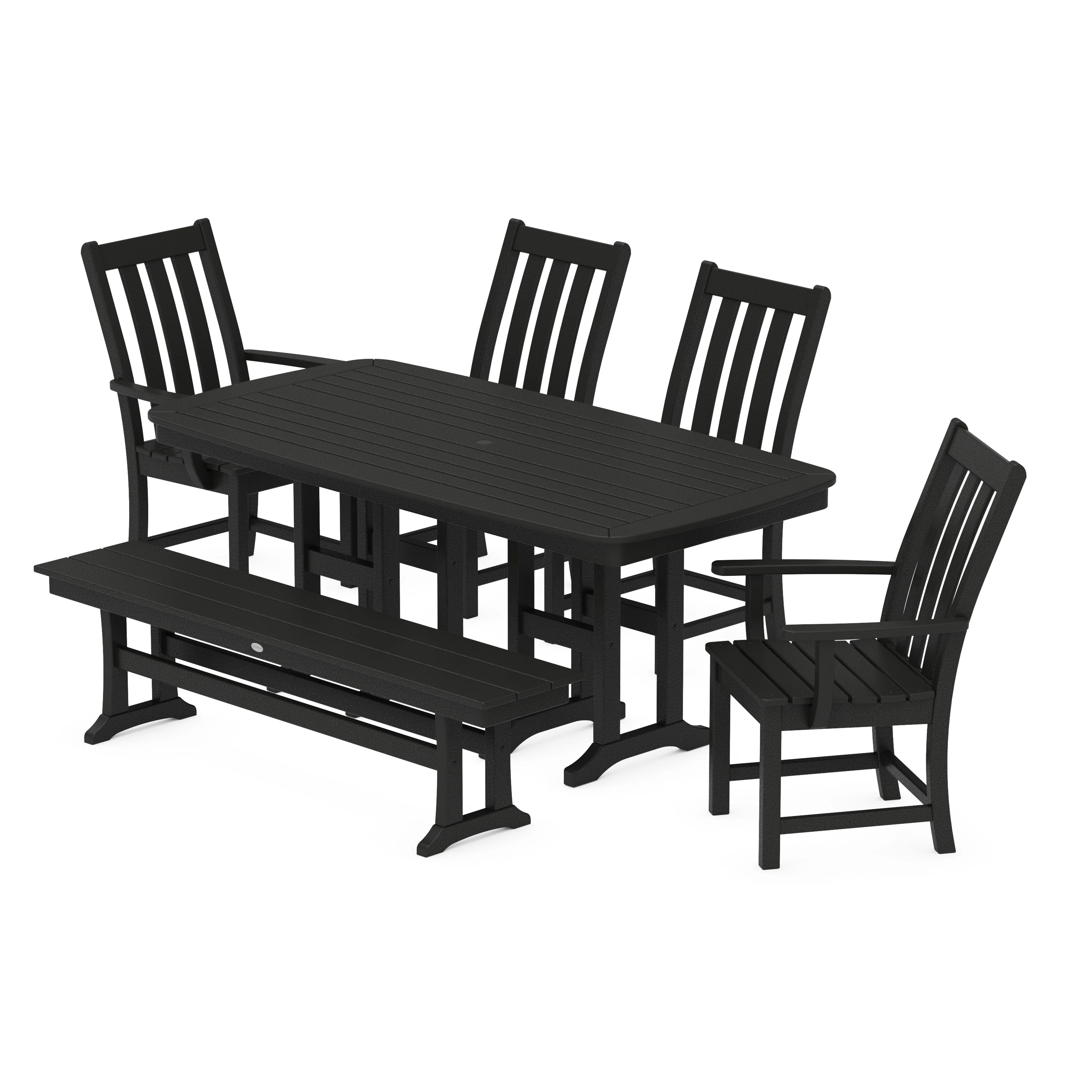 Vineyard 6-Piece Dining Set with Bench - Image 5