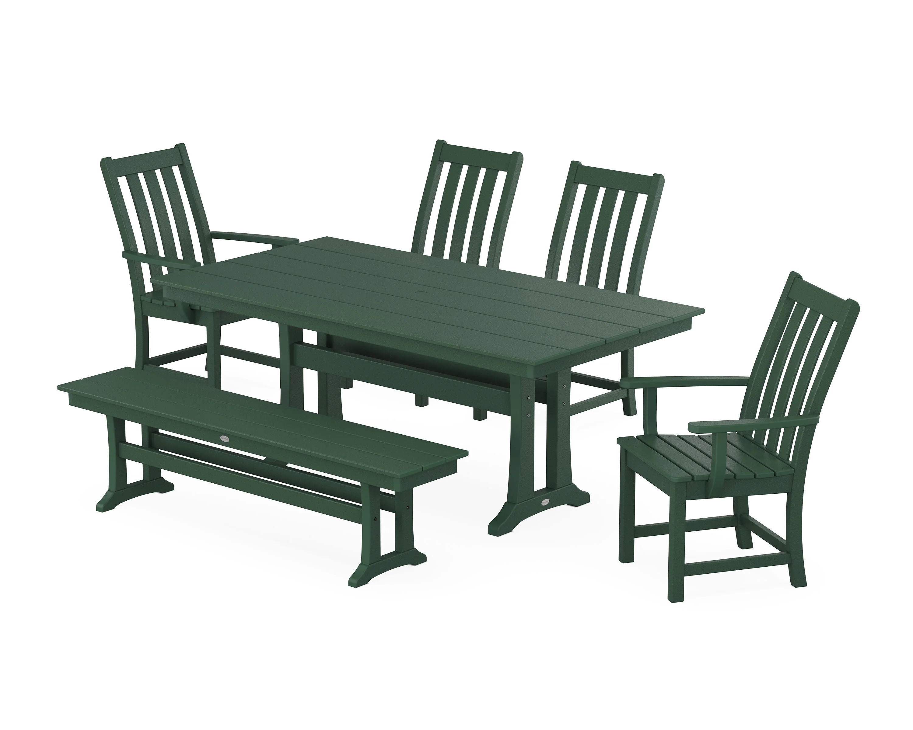 Vineyard 6-Piece Farmhouse Dining Set With Trestle Legs - Image 11