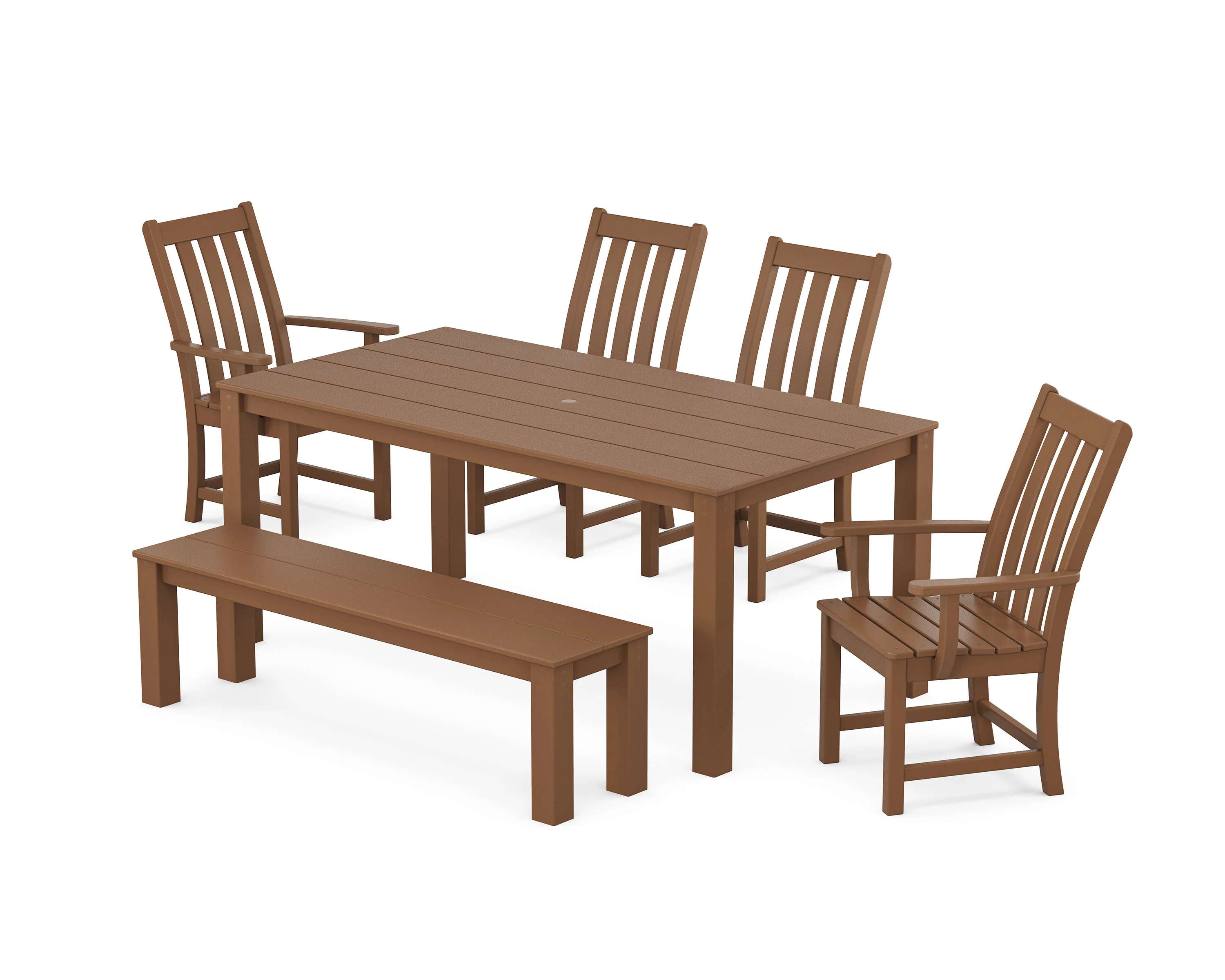 Vineyard 6-Piece Parsons Dining Set with Bench - Image 4