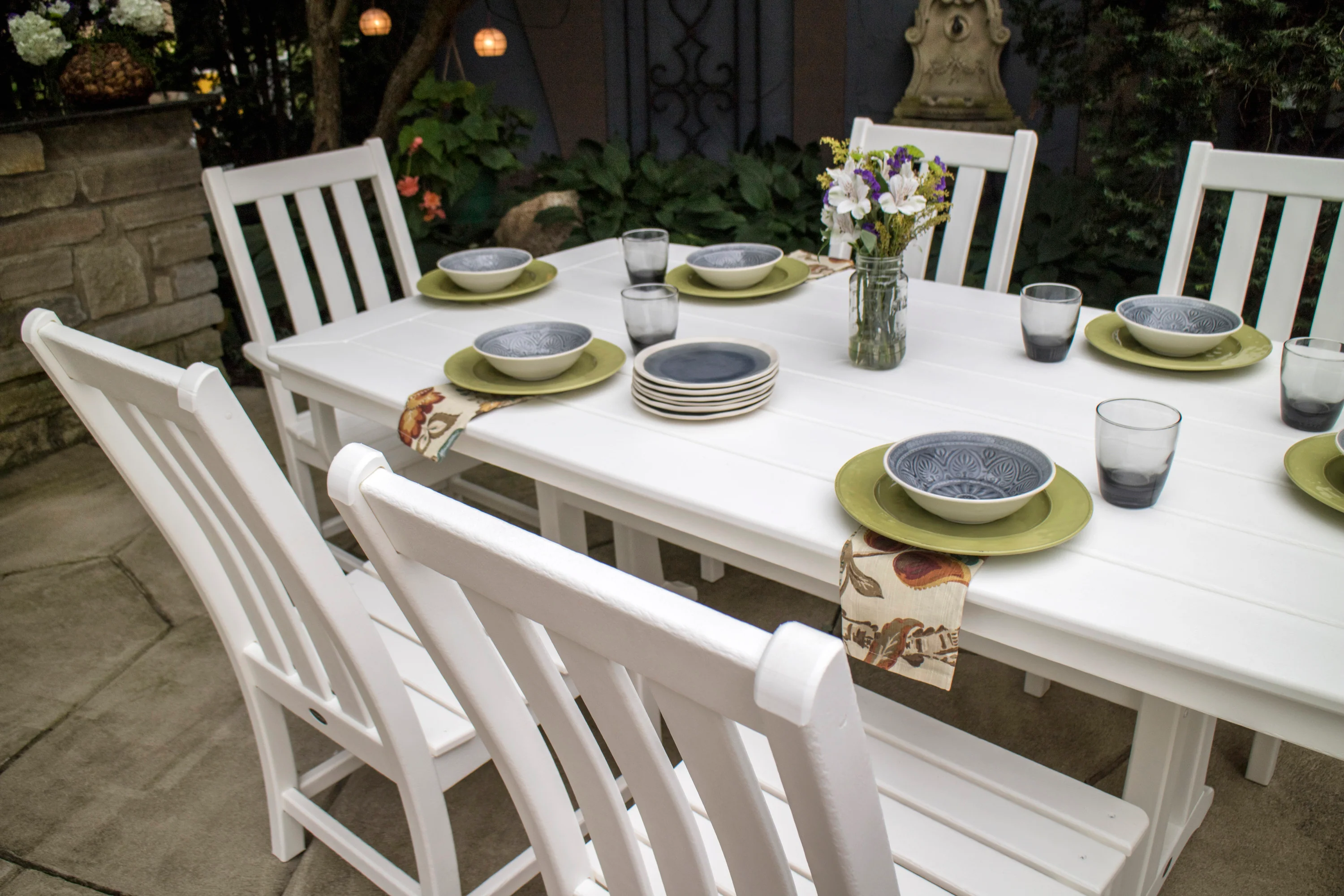 Vineyard 7-Piece Dining Set with Trestle Legs - Image 16
