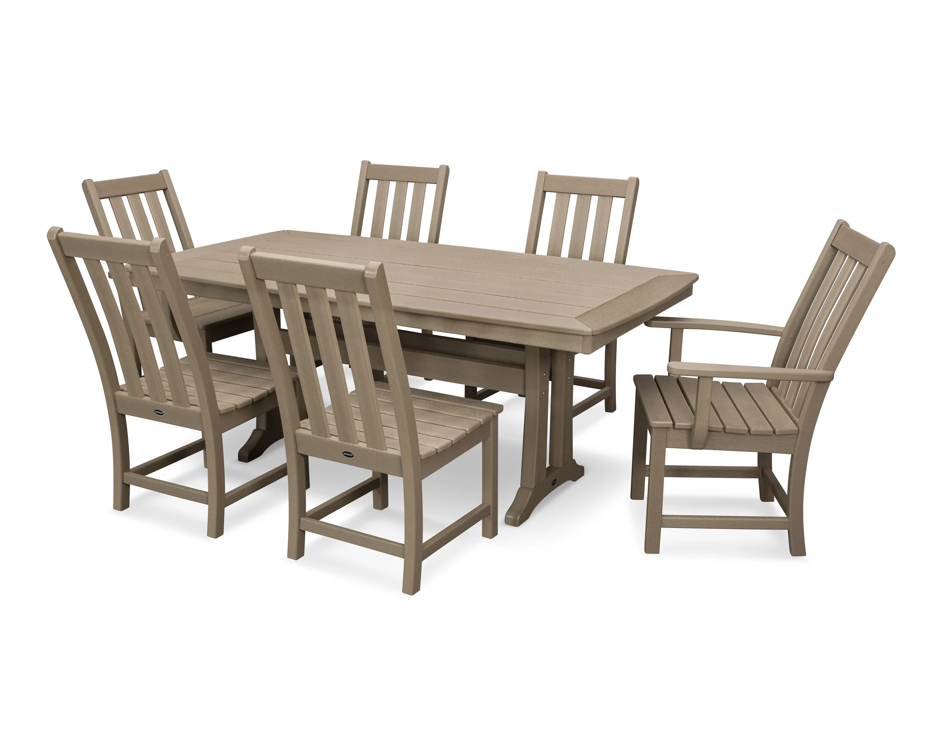 Vineyard 7-Piece Dining Set with Trestle Legs - Image 23