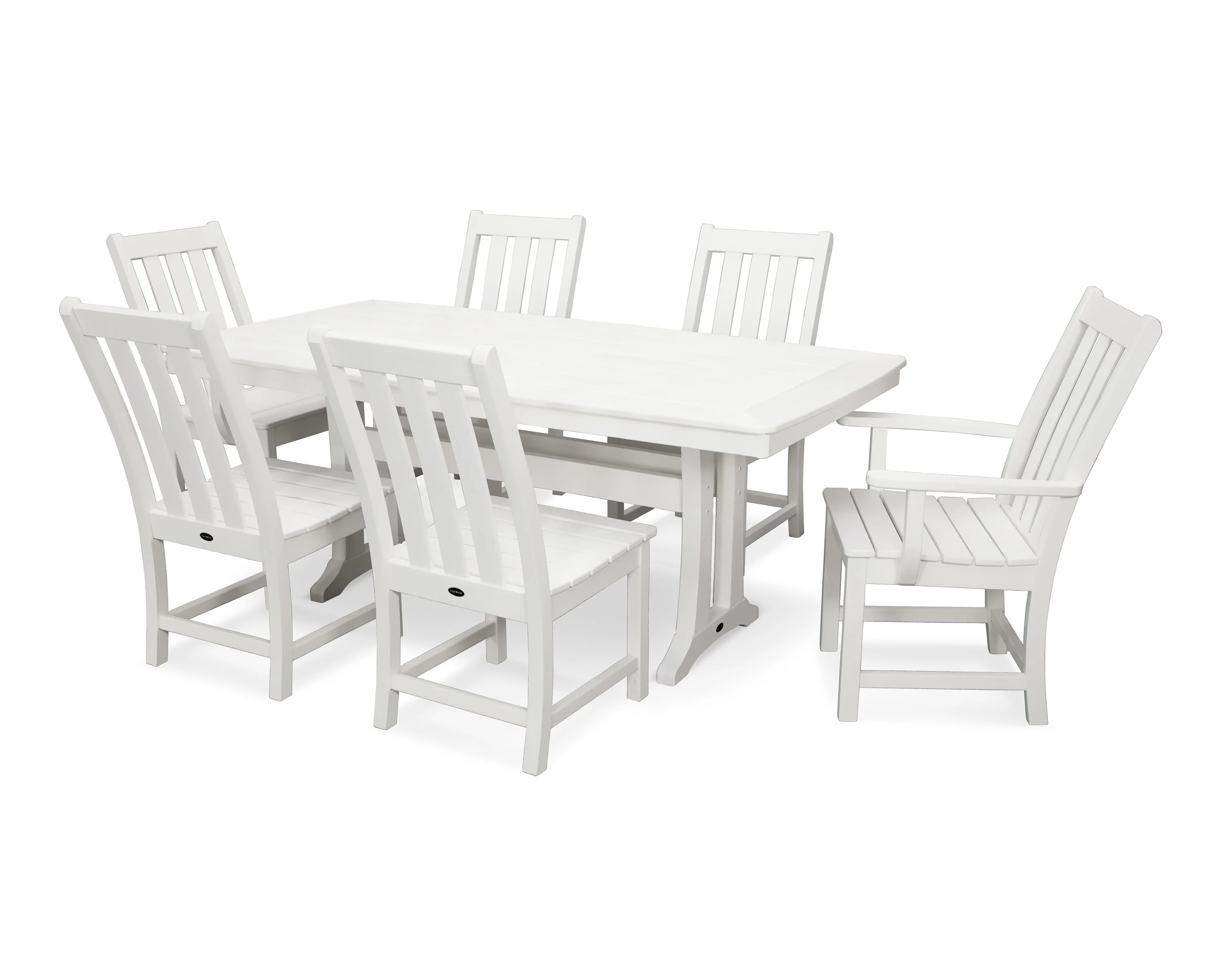 Vineyard 7-Piece Dining Set with Trestle Legs - Image 24
