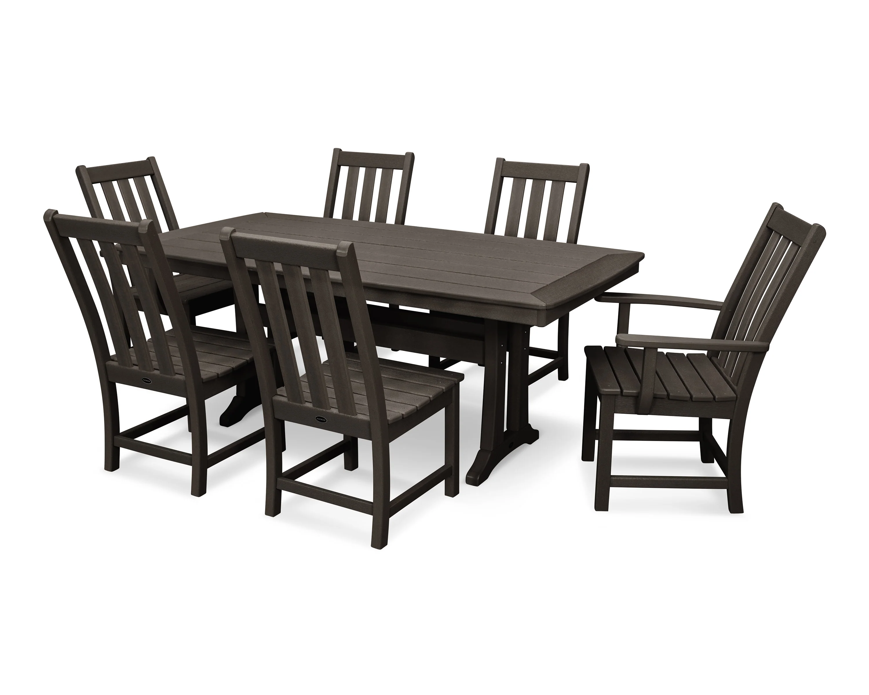 Vineyard 7-Piece Dining Set with Trestle Legs - Image 25