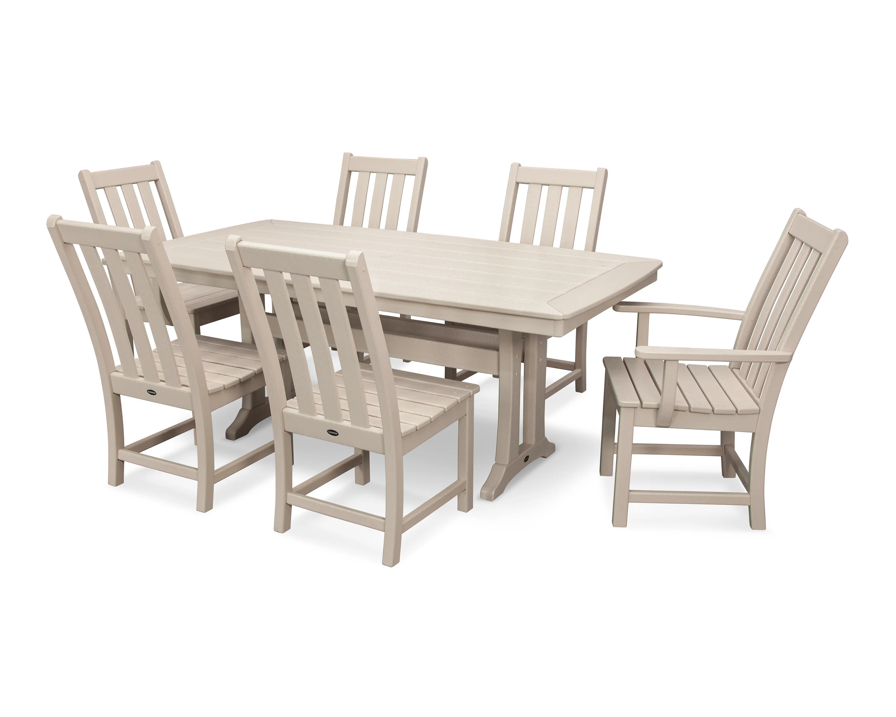 Vineyard 7-Piece Dining Set with Trestle Legs - Image 26