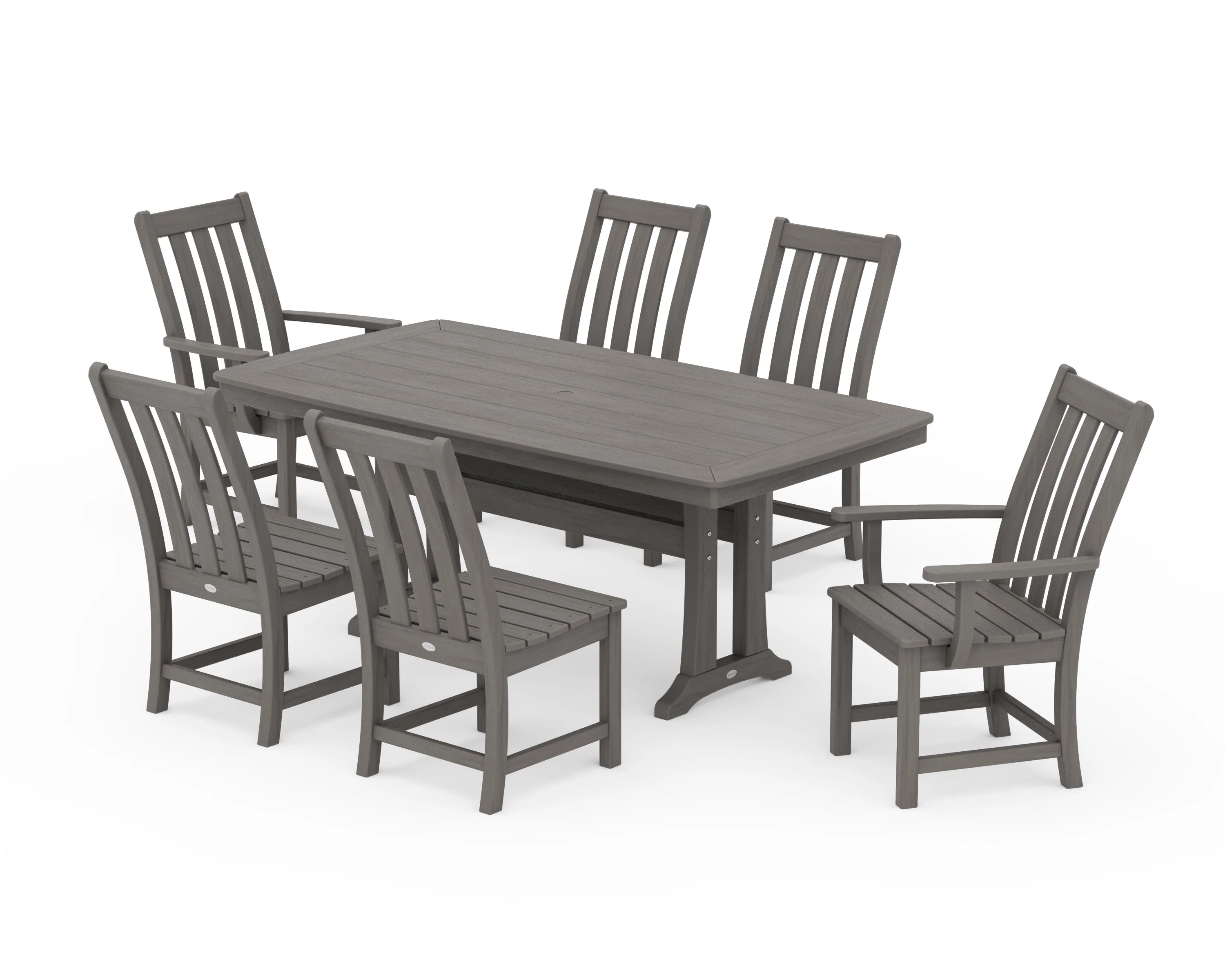 Vineyard 7-Piece Dining Set with Trestle Legs - Image 32