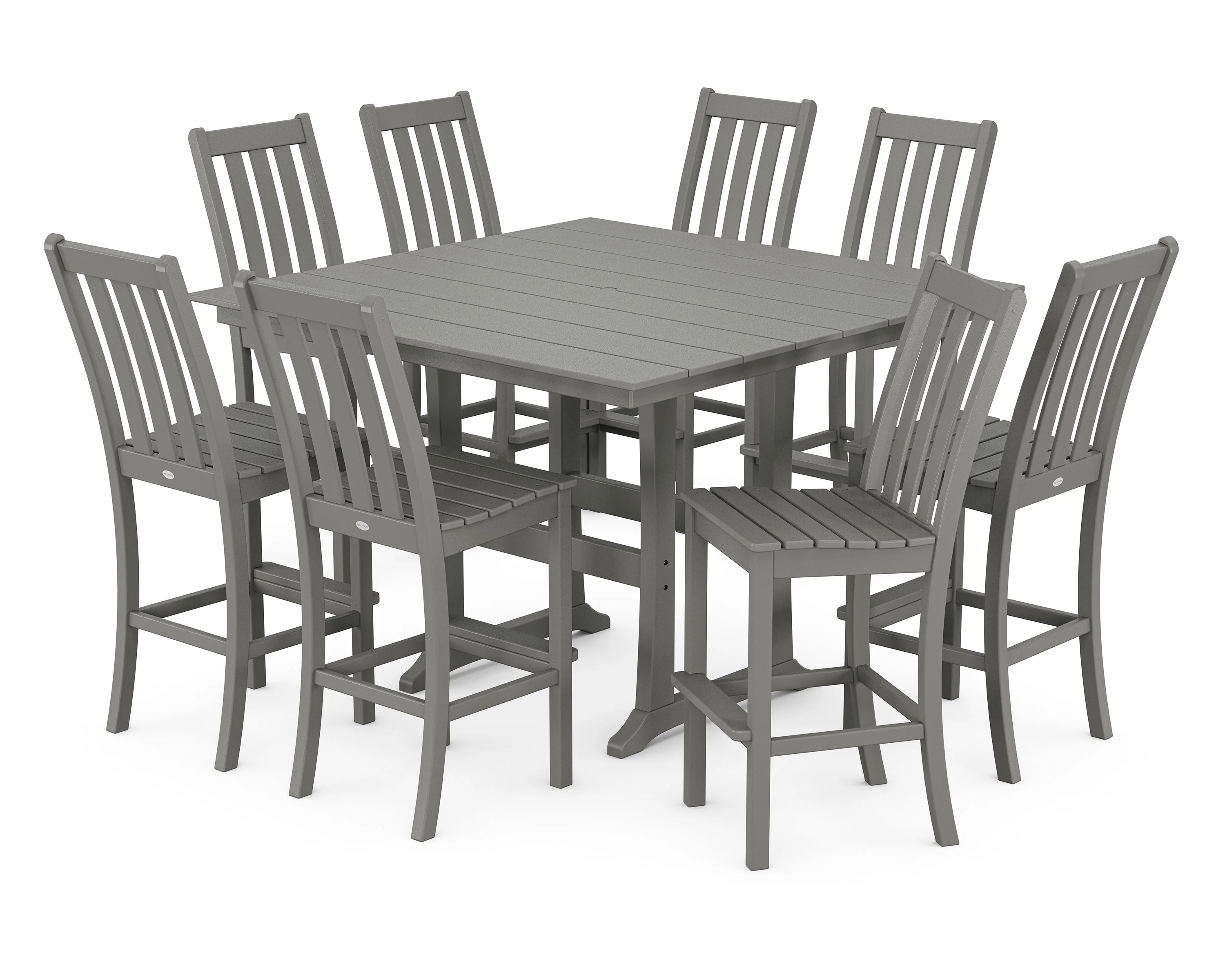 Vineyard 9-Piece Farmhouse Trestle Bar Set