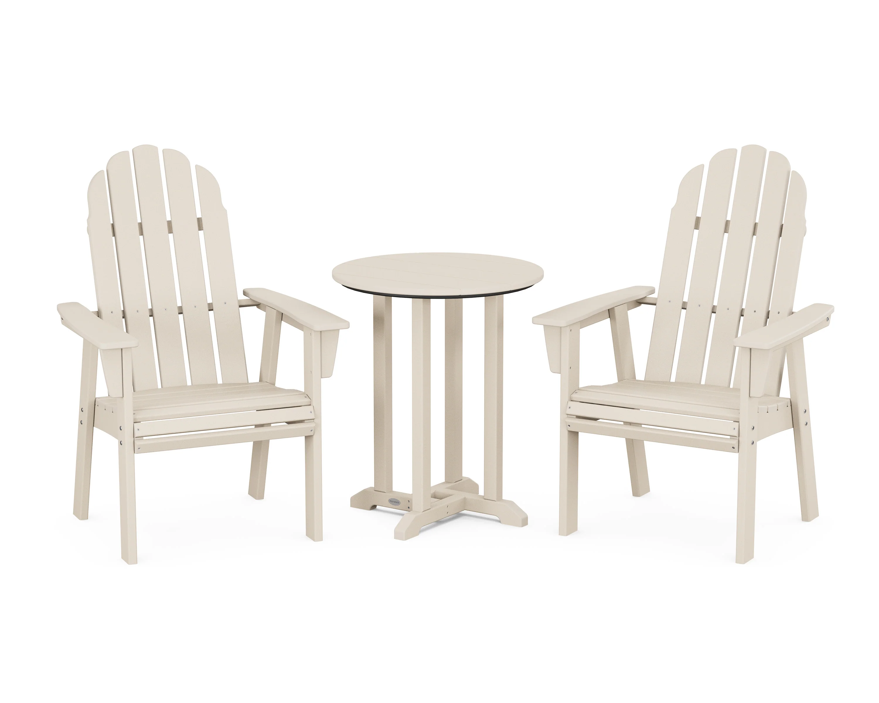 Vineyard Adirondack 3-Piece Round Bistro Dining Set - Image 4