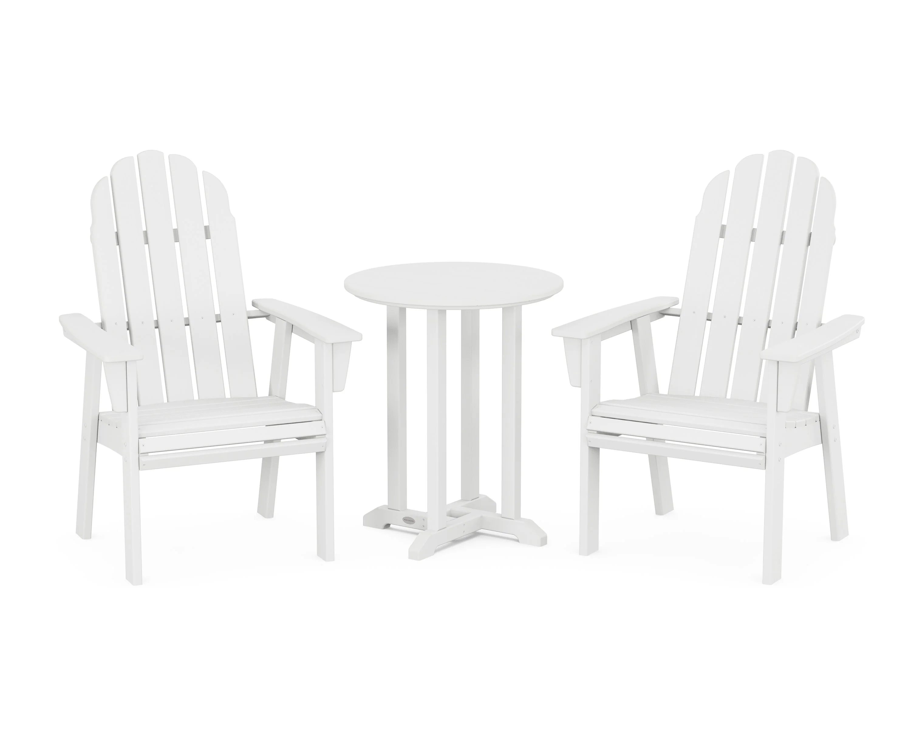 Vineyard Adirondack 3-Piece Round Bistro Dining Set - Image 5
