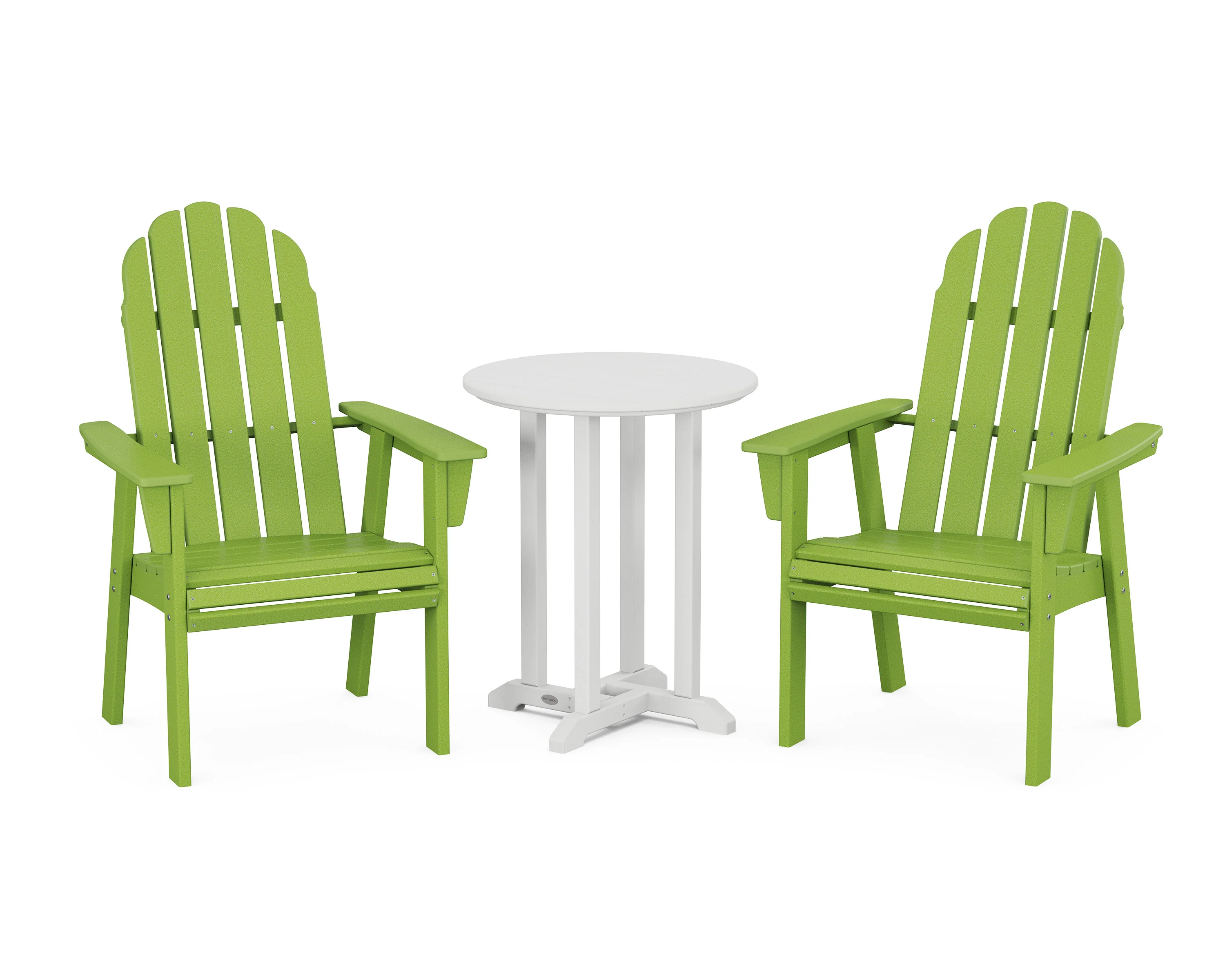 Vineyard Adirondack 3-Piece Round Bistro Dining Set - Image 7