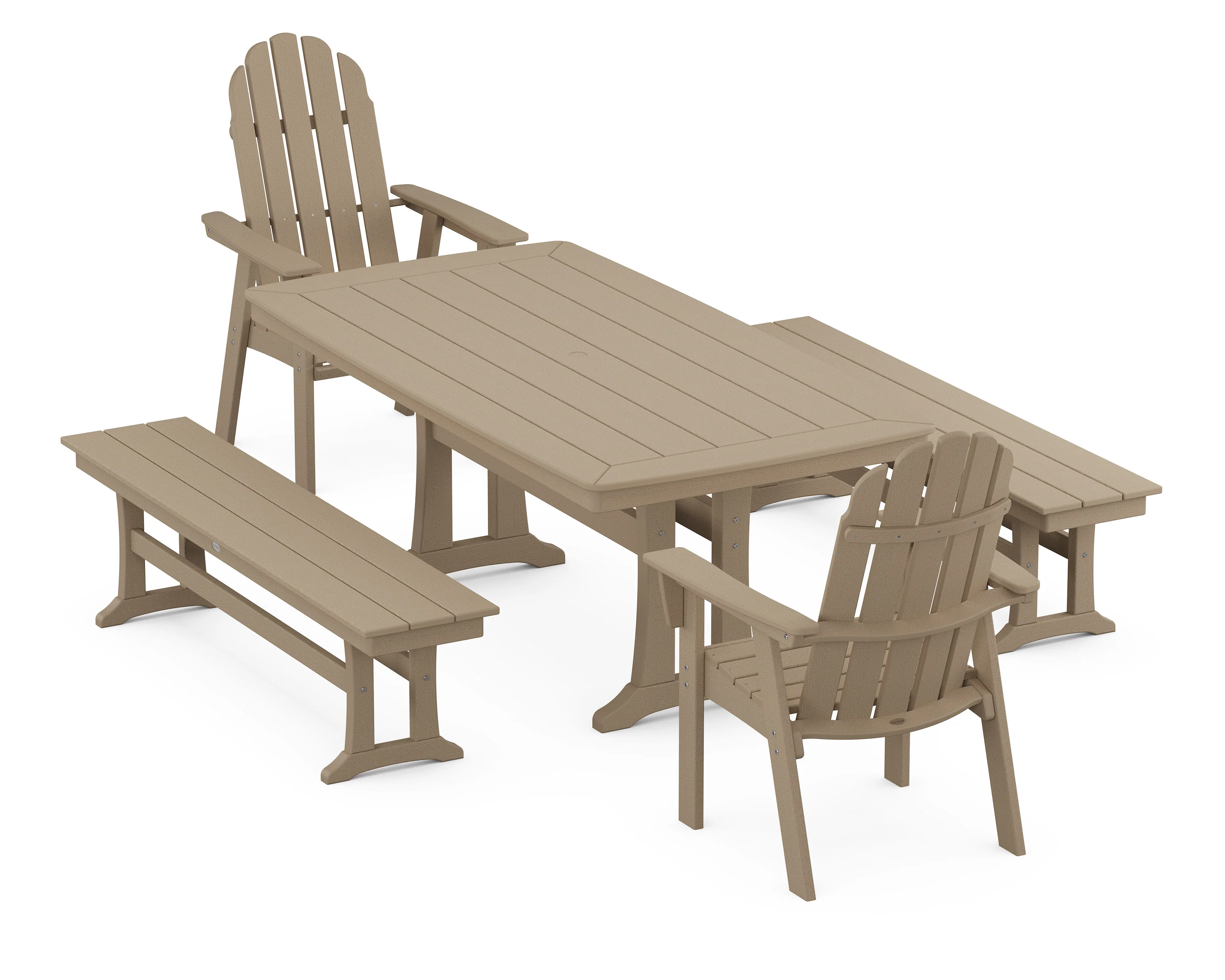 Vineyard Adirondack 5-Piece Dining Set with Trestle Legs - Image 6