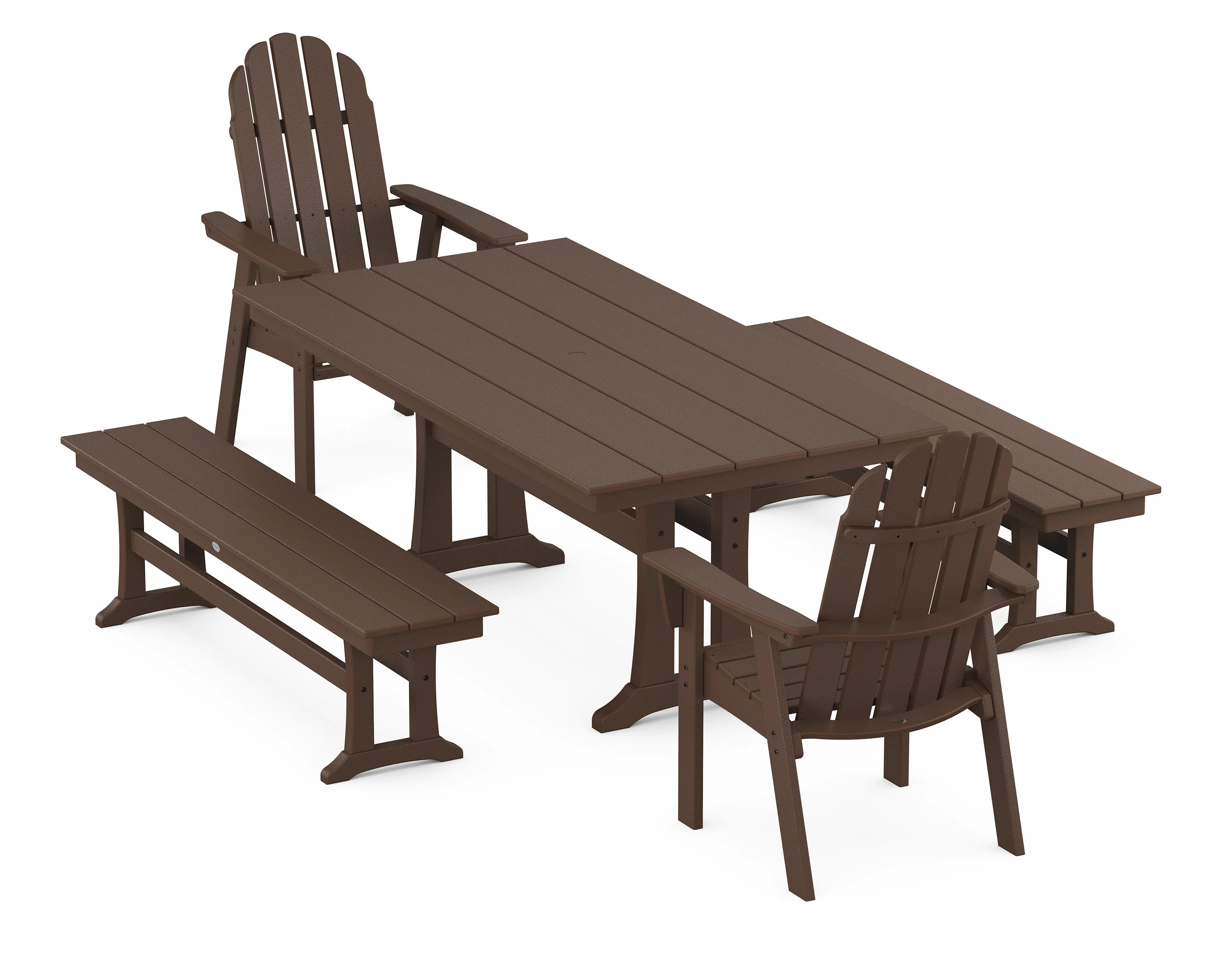 Vineyard Adirondack 5-Piece Farmhouse Dining Set With Trestle Legs - Image 9