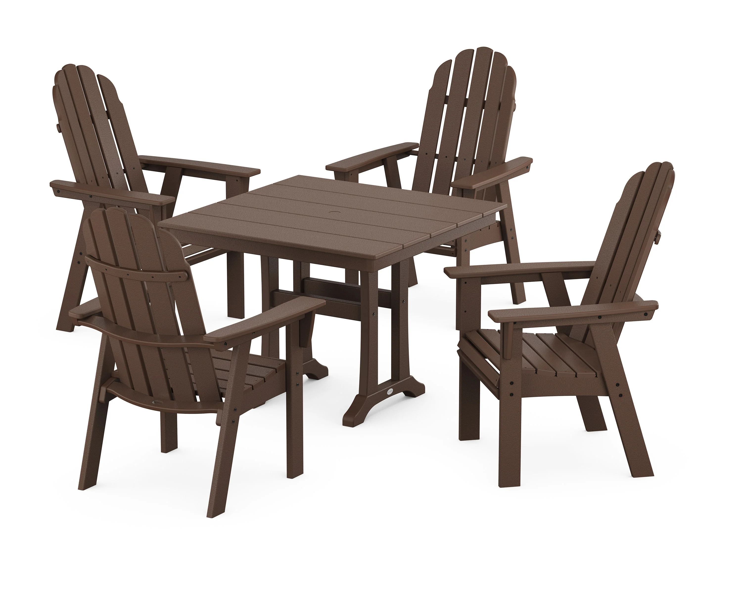 Vineyard Adirondack 5-Piece Farmhouse Dining Set With Trestle Legs - Image 13