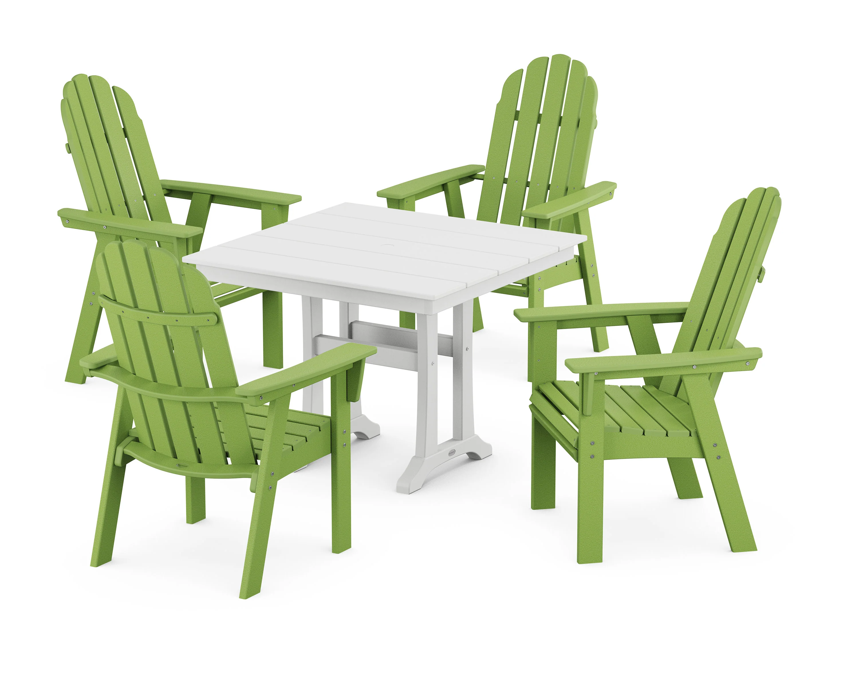 Vineyard Adirondack 5-Piece Farmhouse Dining Set With Trestle Legs - Image 14