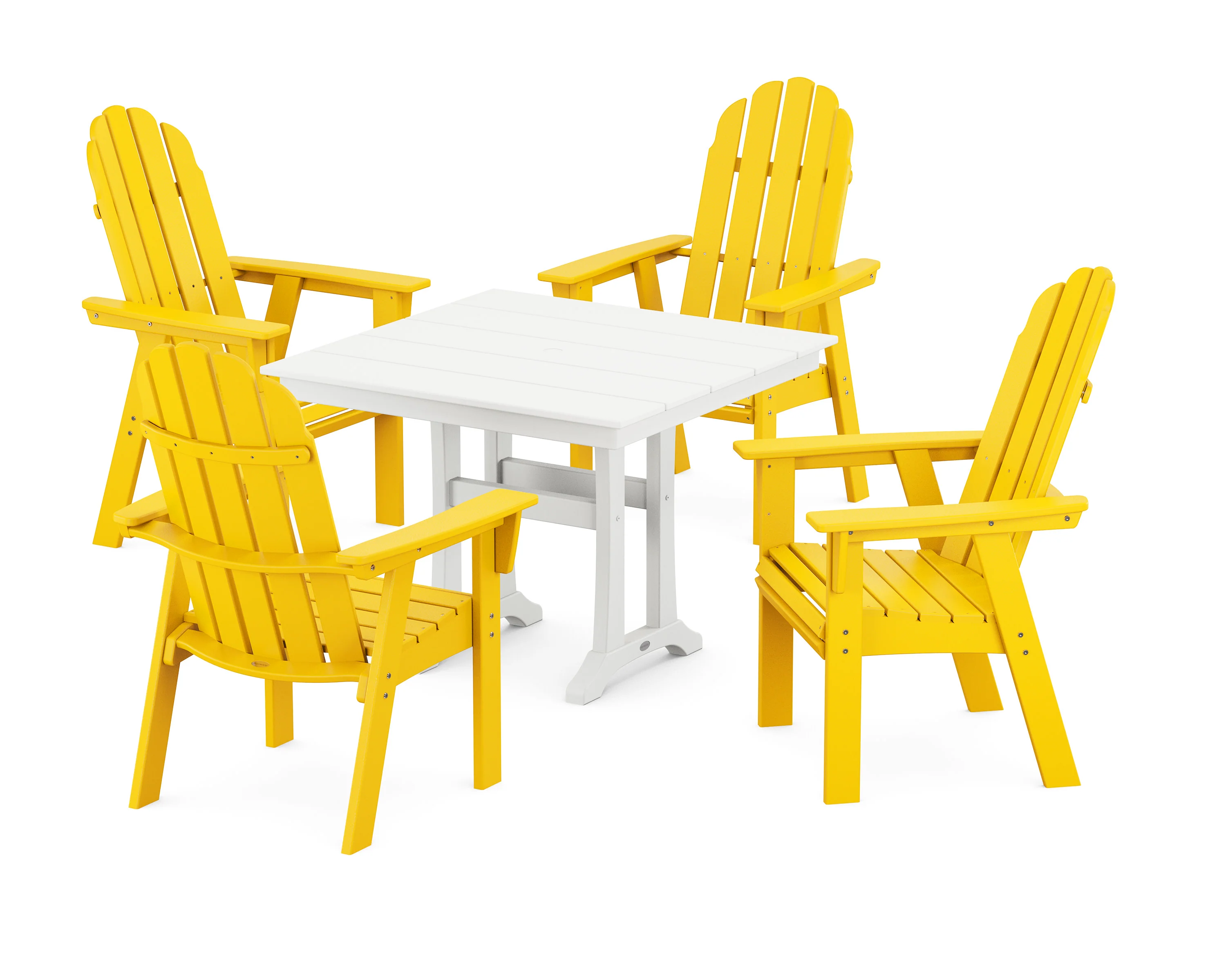 Vineyard Adirondack 5-Piece Farmhouse Dining Set With Trestle Legs - Image 16