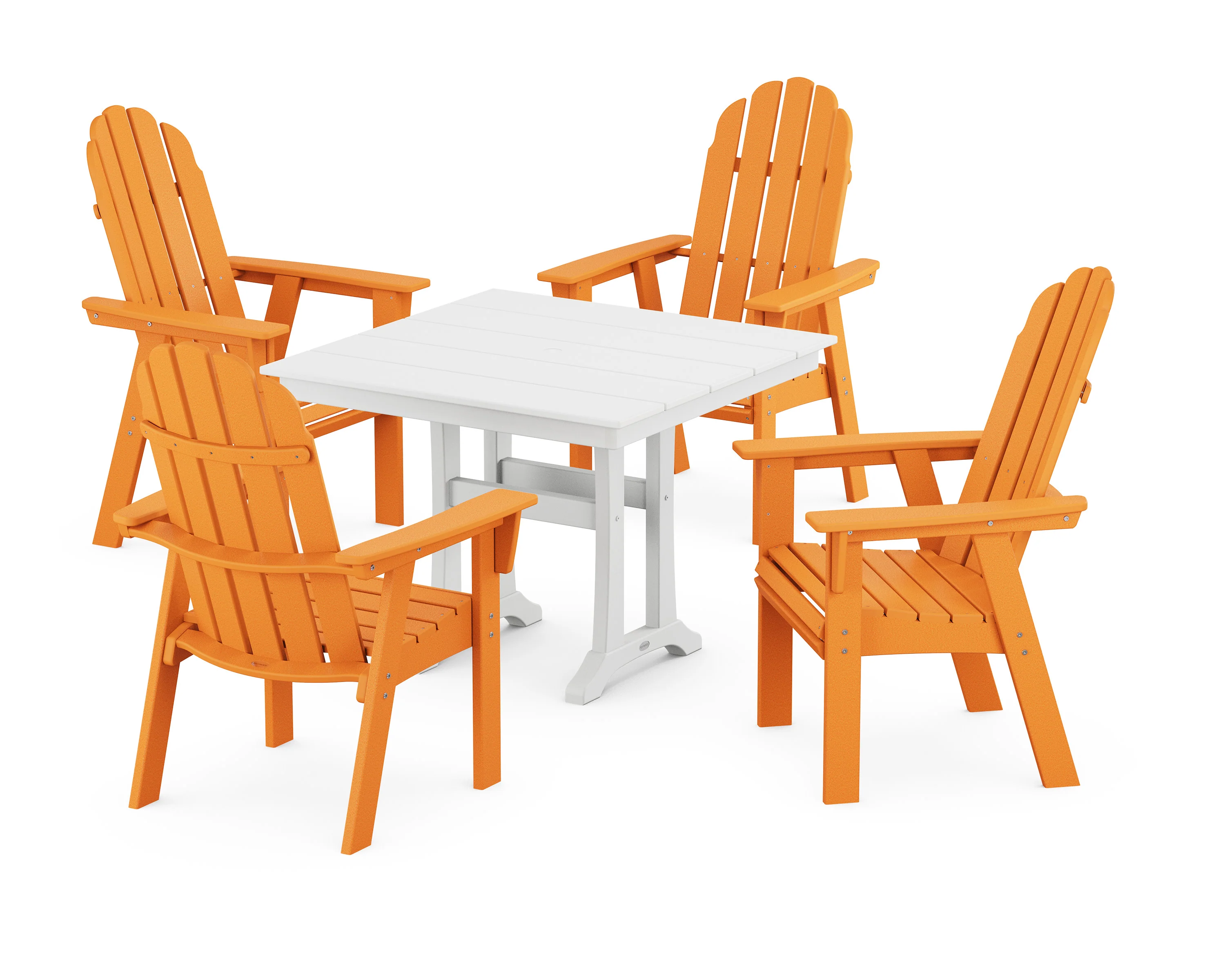 Vineyard Adirondack 5-Piece Farmhouse Dining Set With Trestle Legs - Image 19