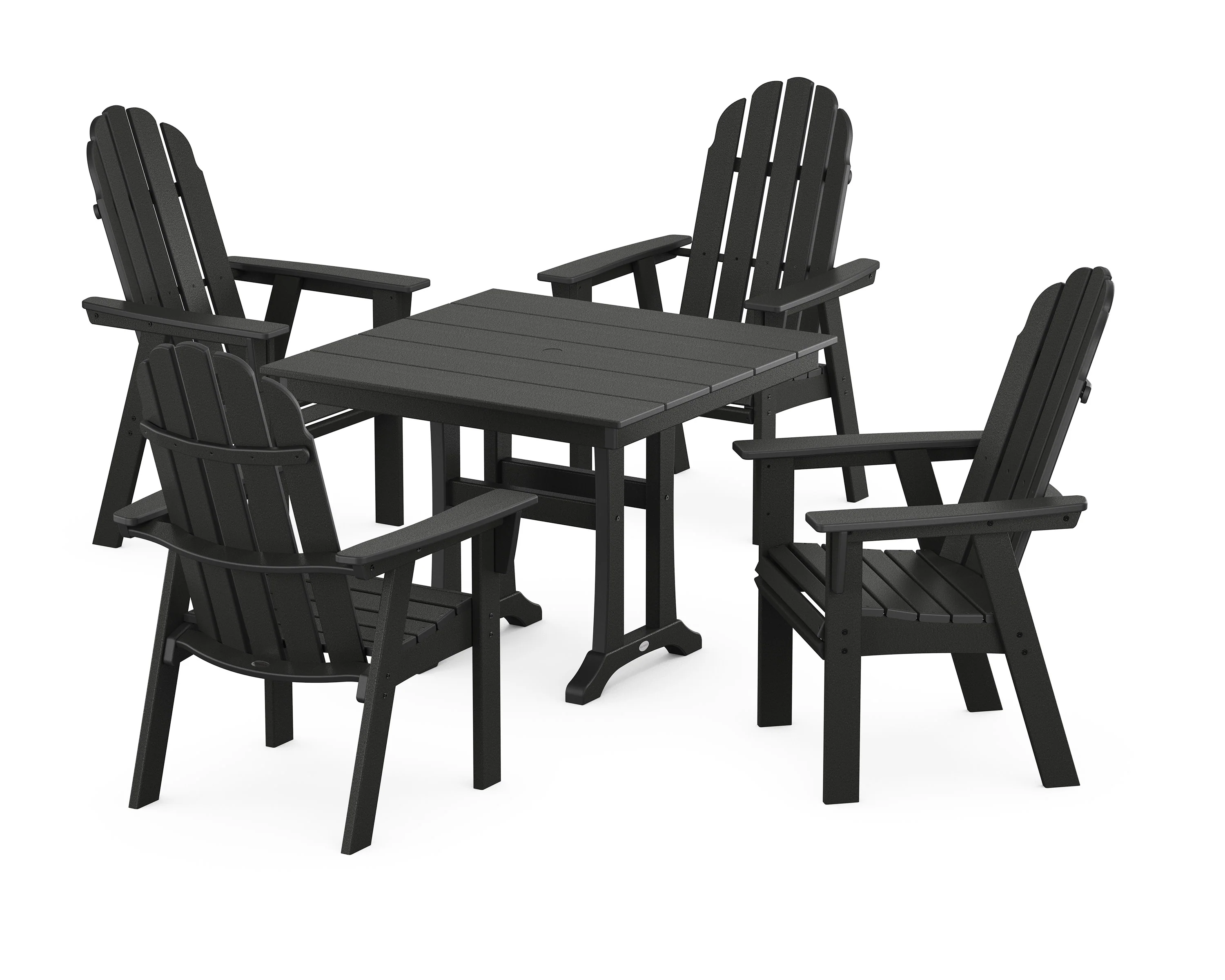 Vineyard Adirondack 5-Piece Farmhouse Dining Set With Trestle Legs - Image 4
