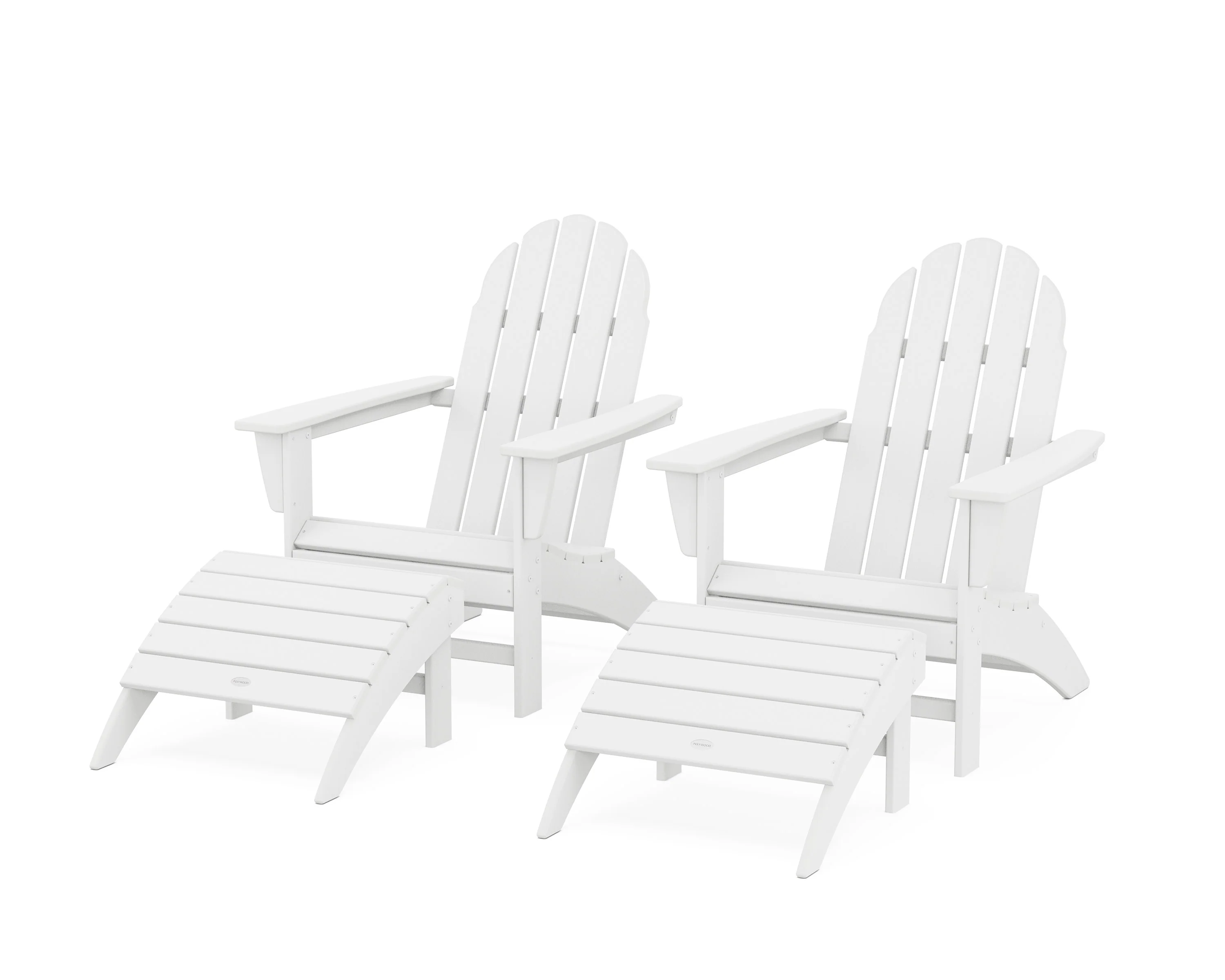 Vineyard Adirondack Chair 4-Piece Set with Ottomans - Image 10
