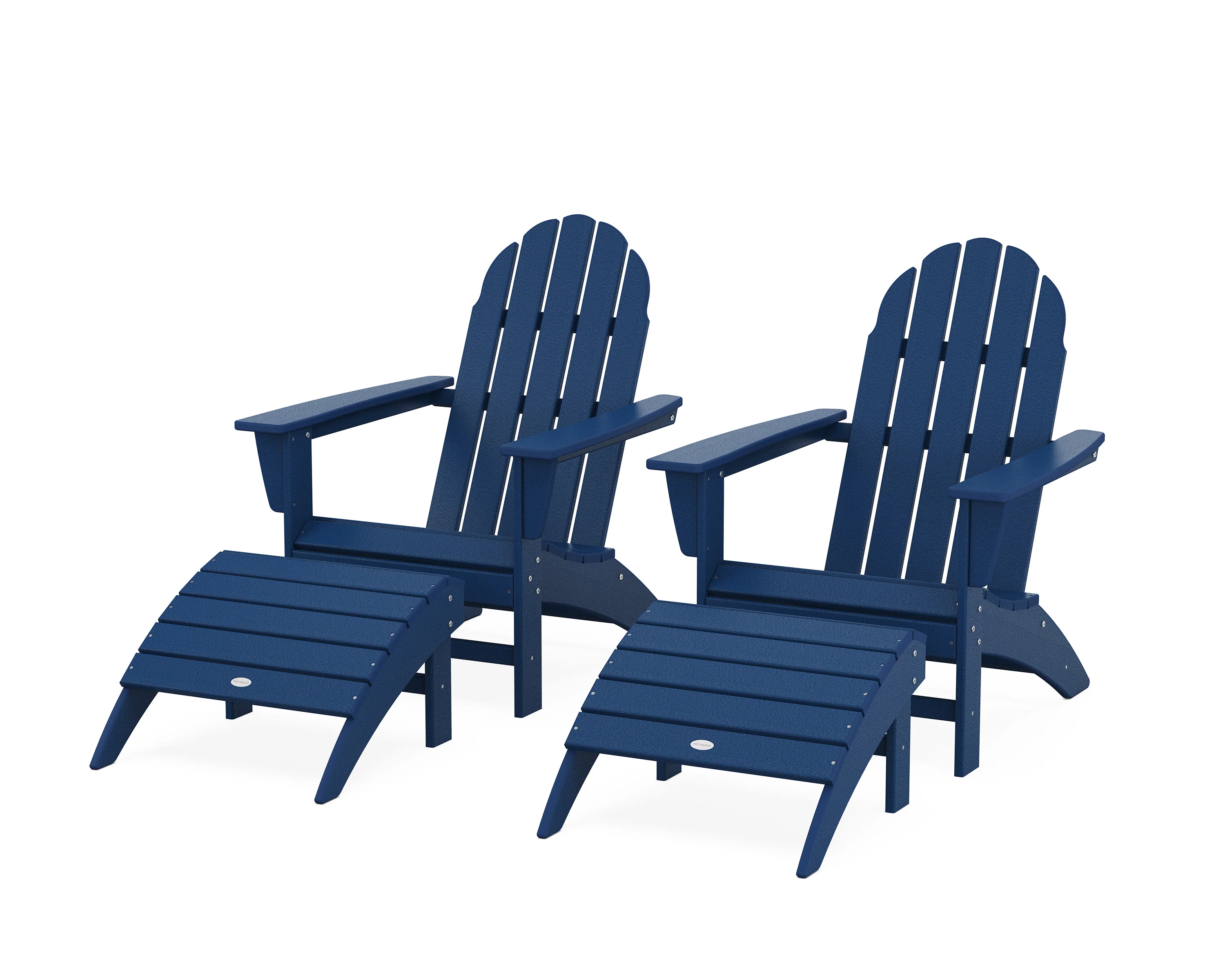 Vineyard Adirondack Chair 4-Piece Set with Ottomans - Image 12