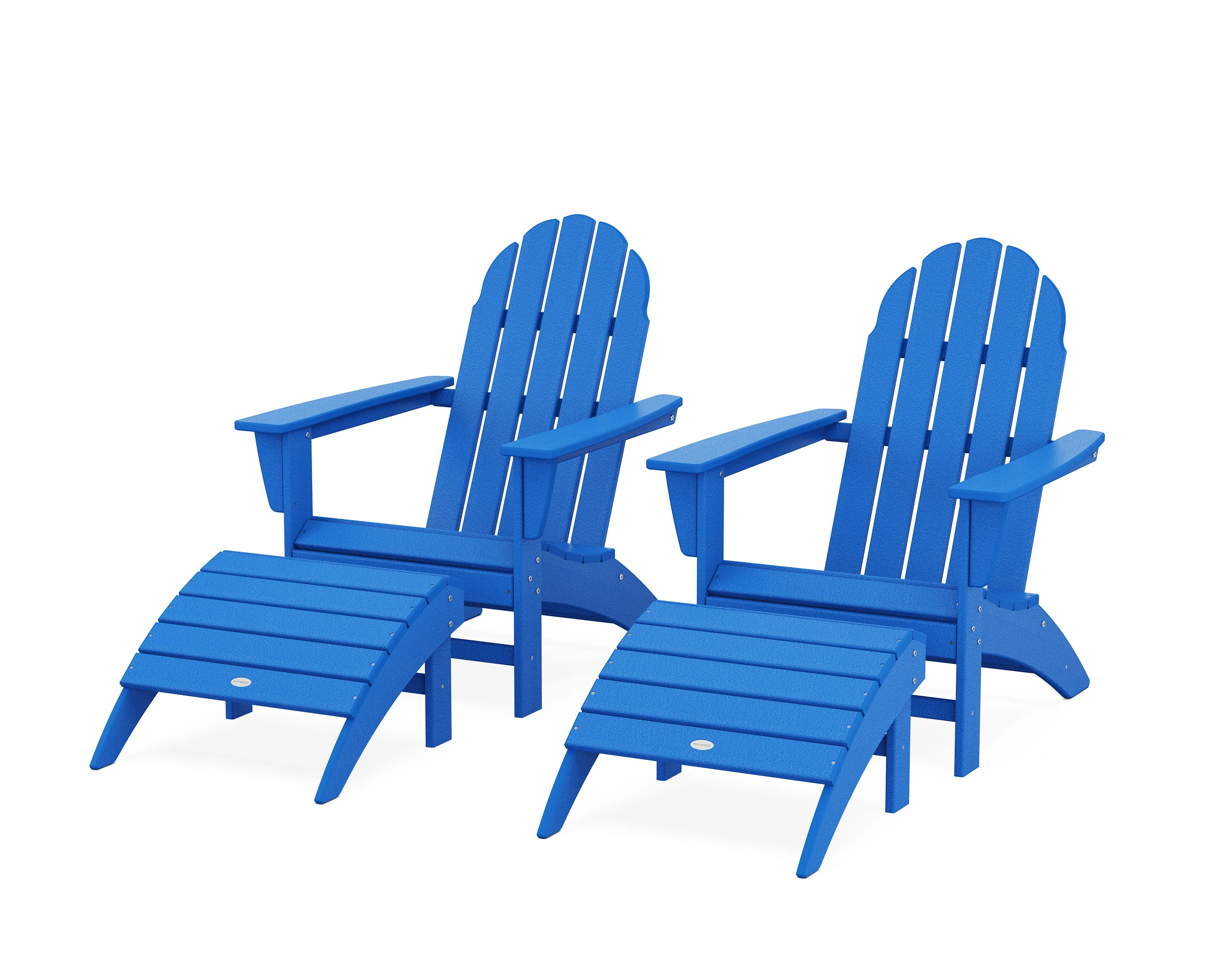Vineyard Adirondack Chair 4-Piece Set with Ottomans - Image 13