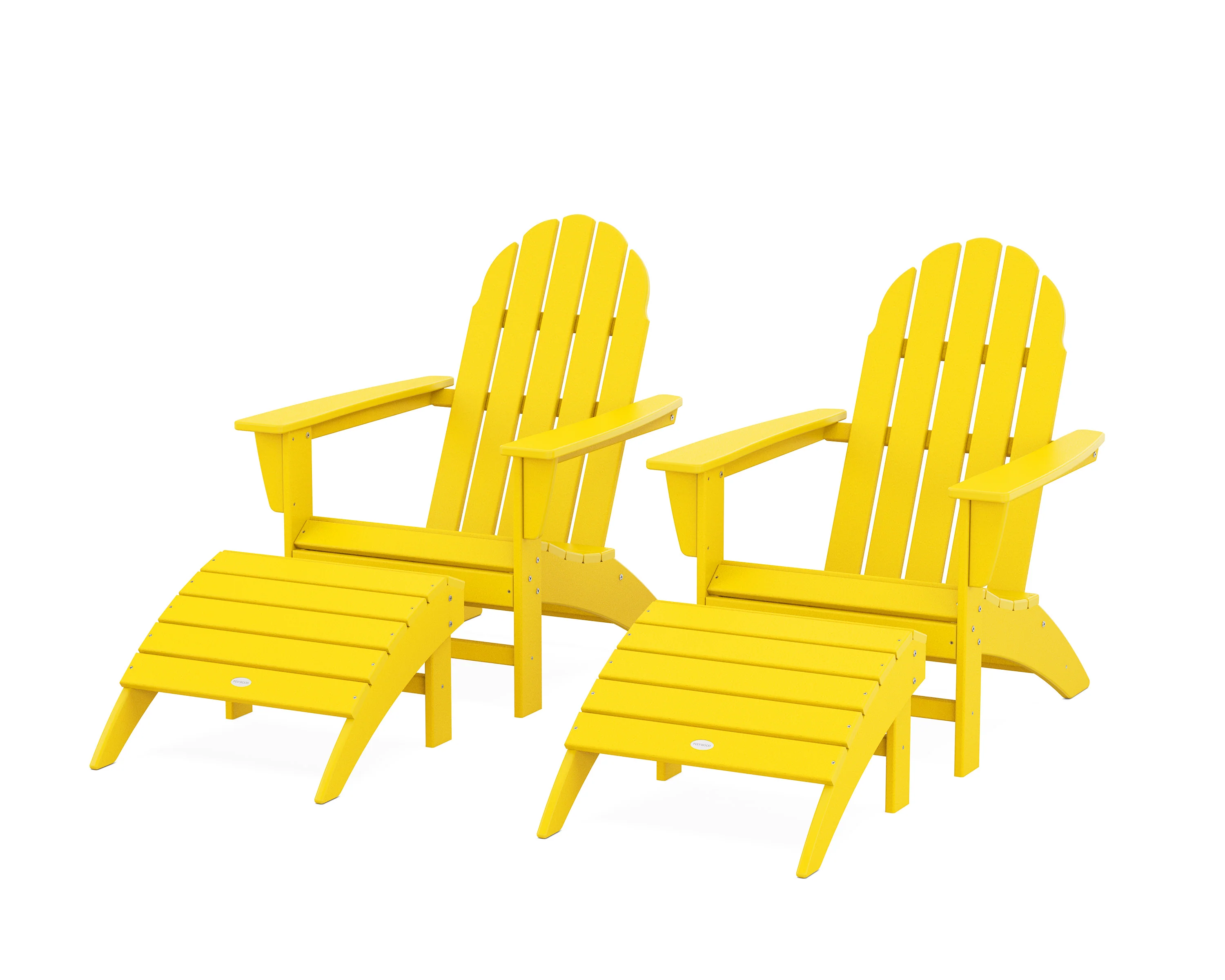 Vineyard Adirondack Chair 4-Piece Set with Ottomans - Image 15