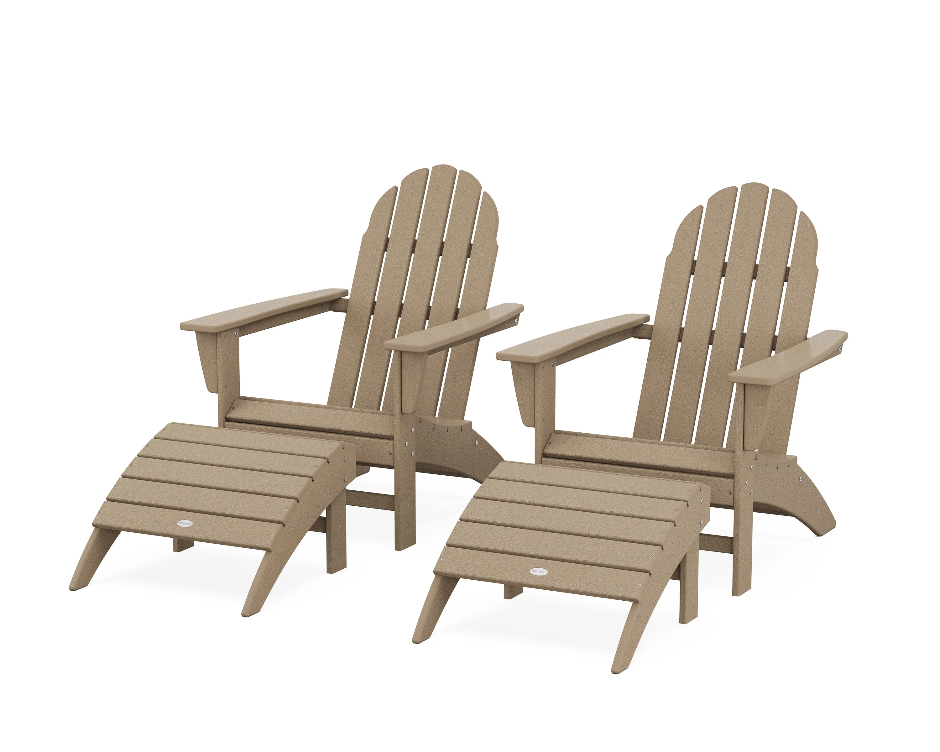 Vineyard Adirondack Chair 4-Piece Set with Ottomans - Image 17