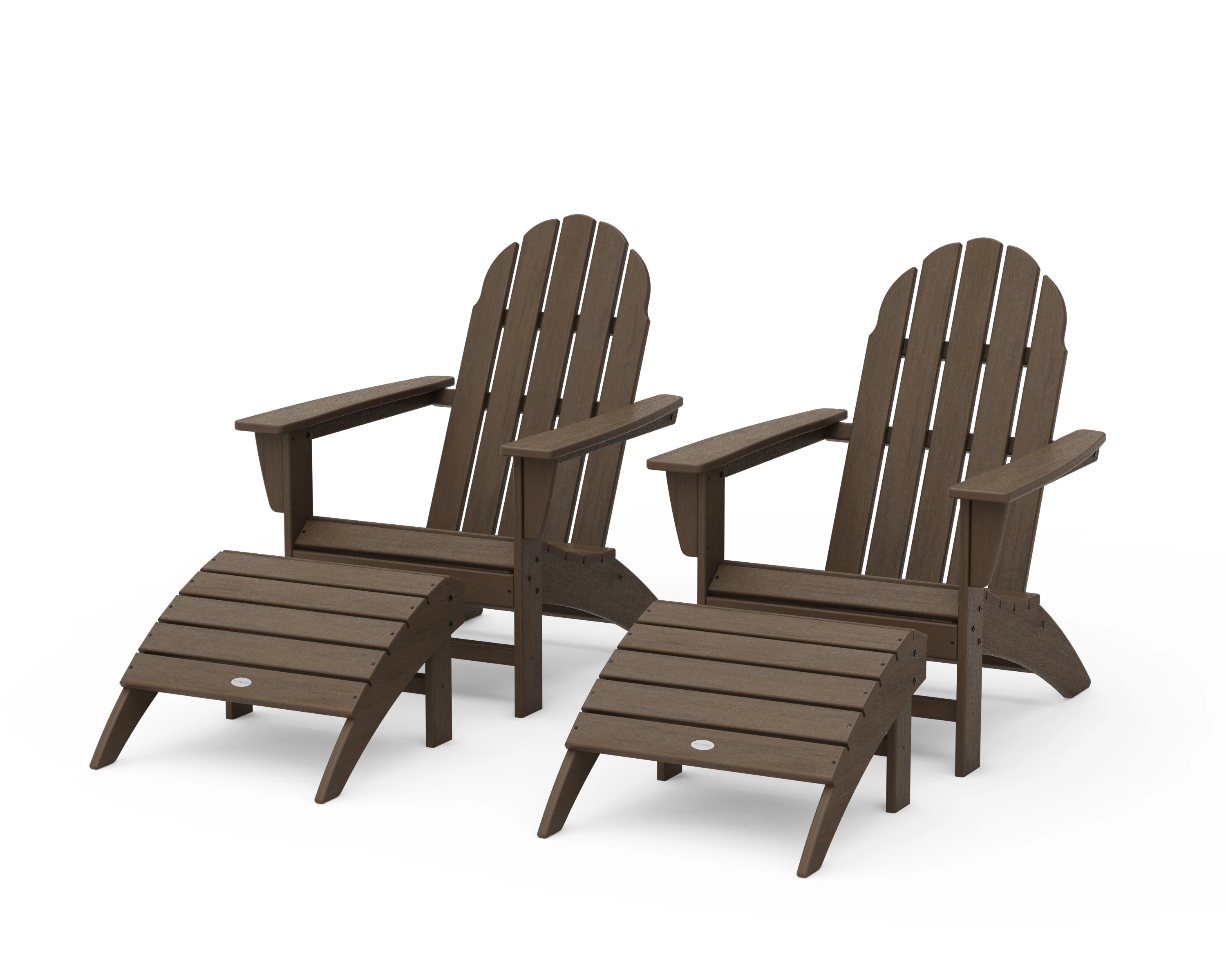 Vineyard Adirondack Chair 4-Piece Set with Ottomans - Image 19