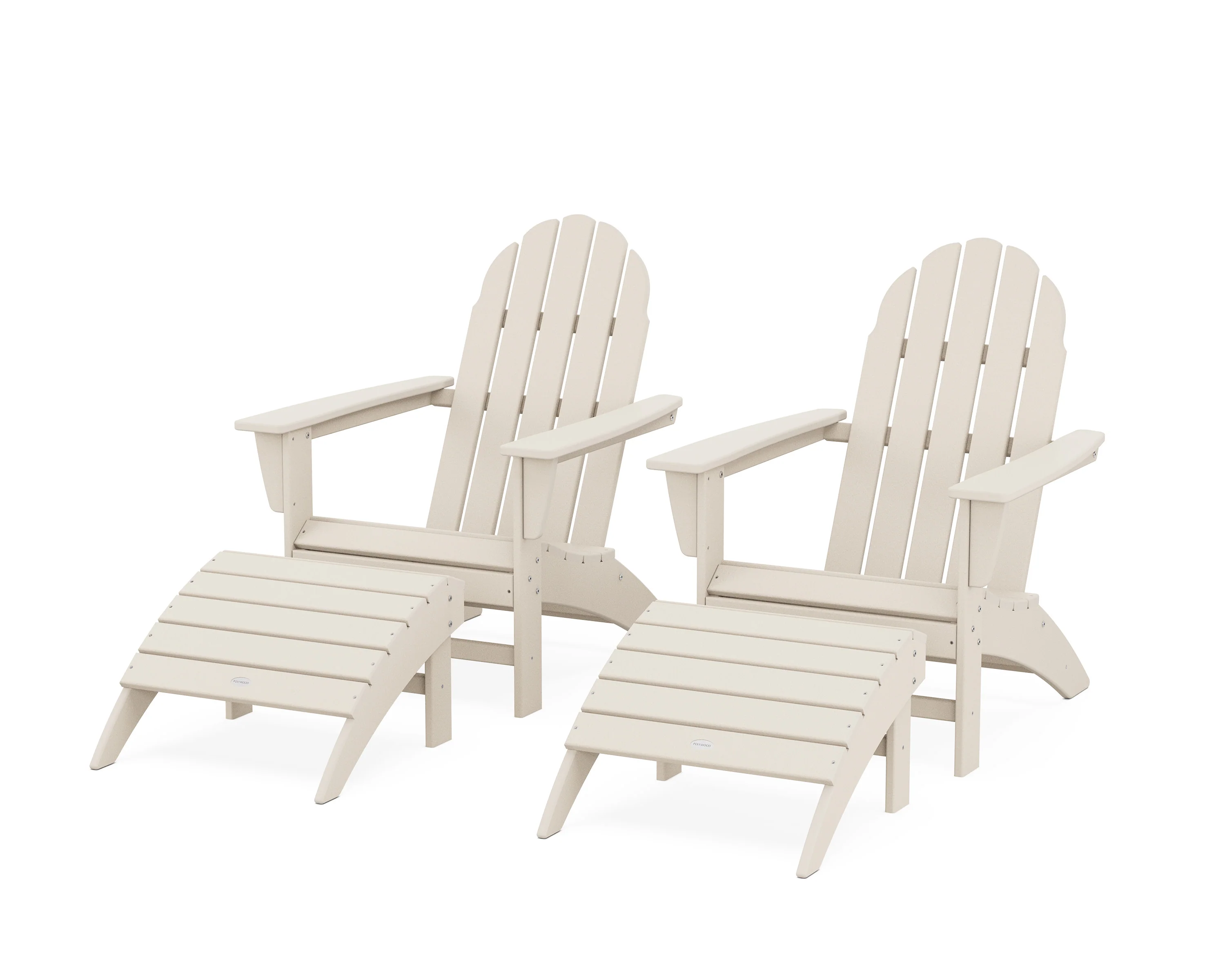 Vineyard Adirondack Chair 4-Piece Set with Ottomans - Image 4