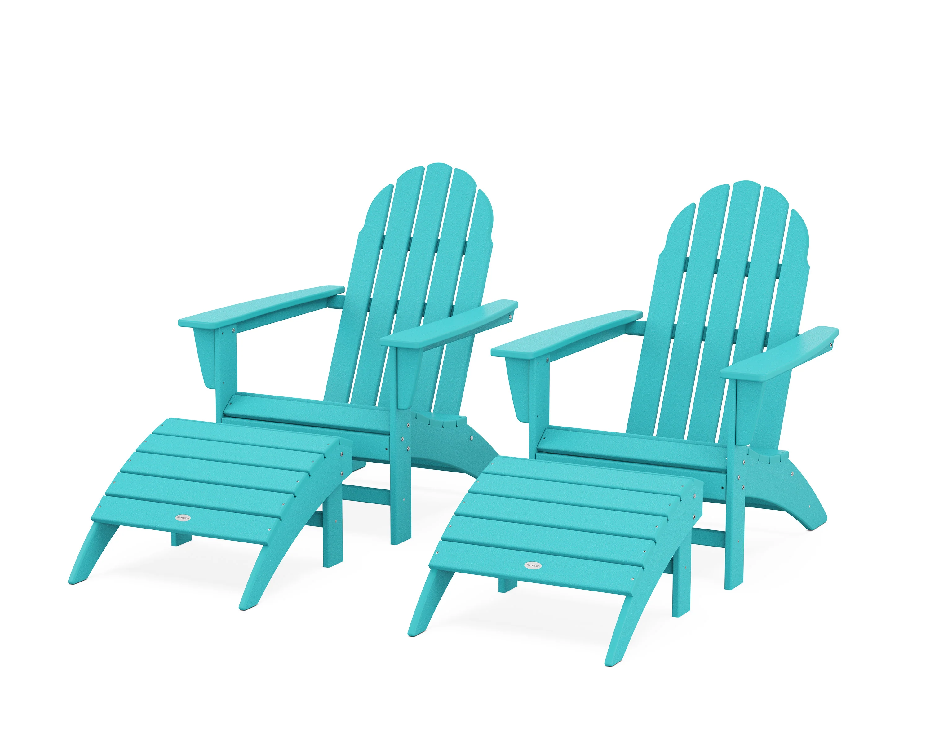 Vineyard Adirondack Chair 4-Piece Set with Ottomans - Image 5
