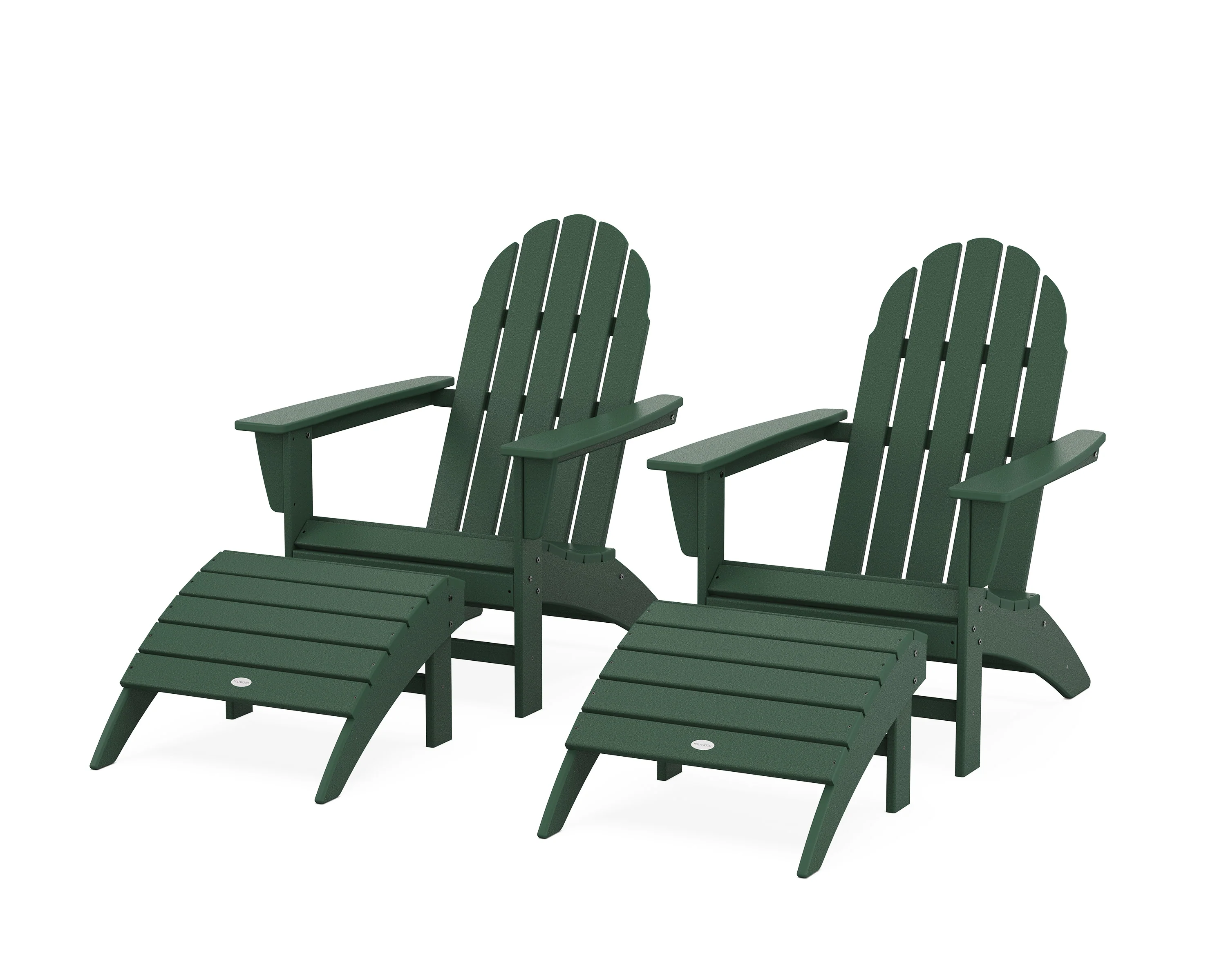 Vineyard Adirondack Chair 4-Piece Set with Ottomans - Image 6