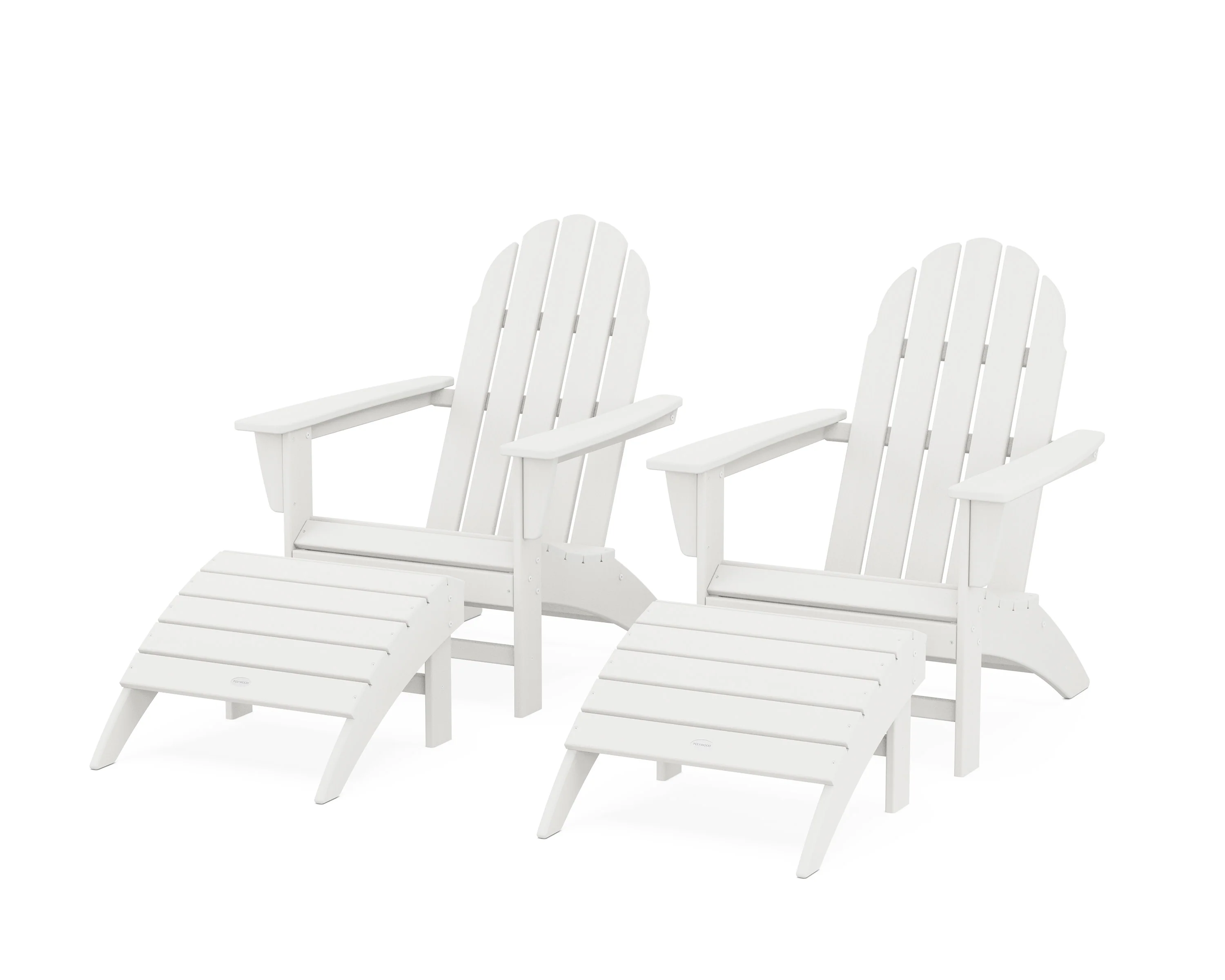Vineyard Adirondack Chair 4-Piece Set with Ottomans - Image 9