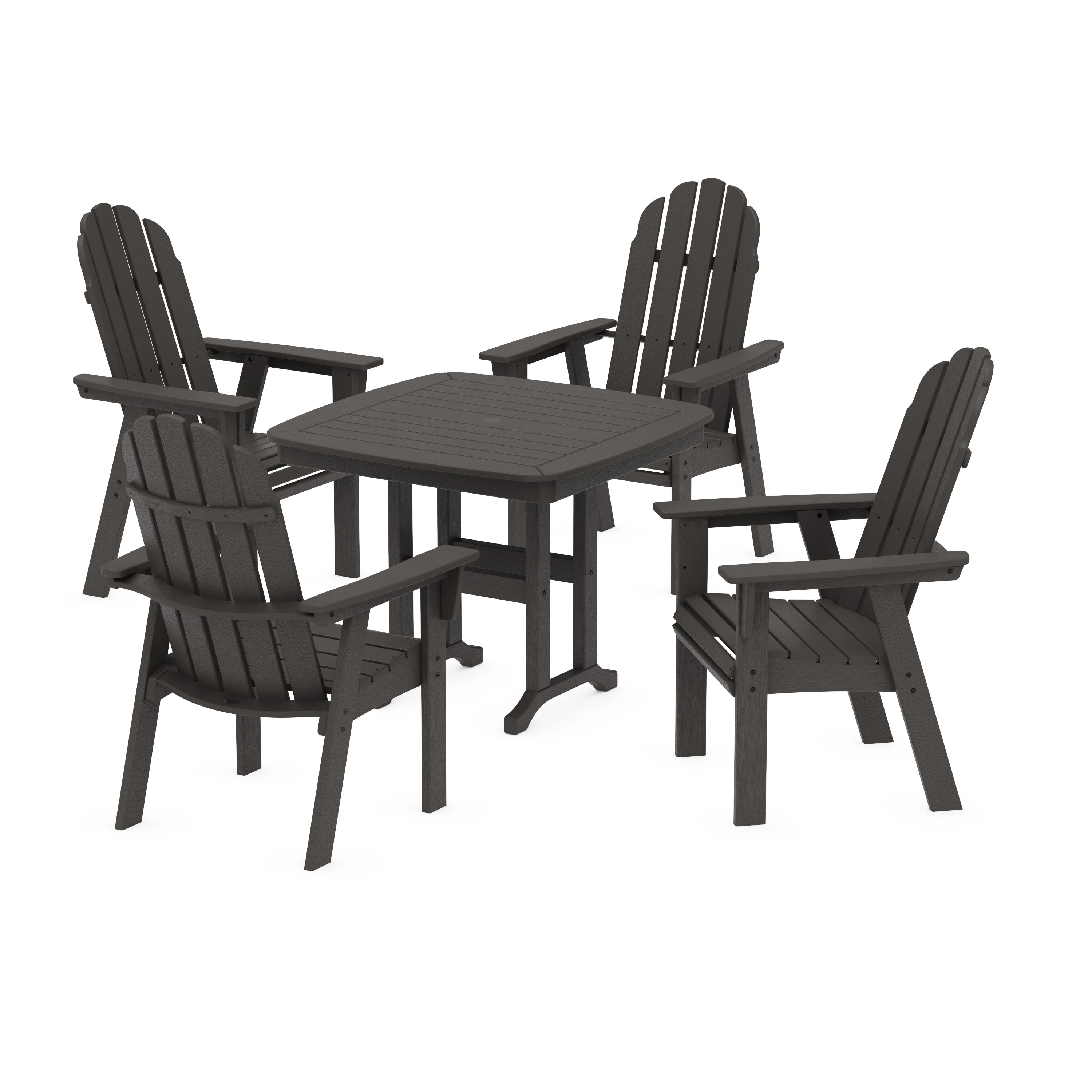 Vineyard Curveback Adirondack 5-Piece Dining Set - Image 12