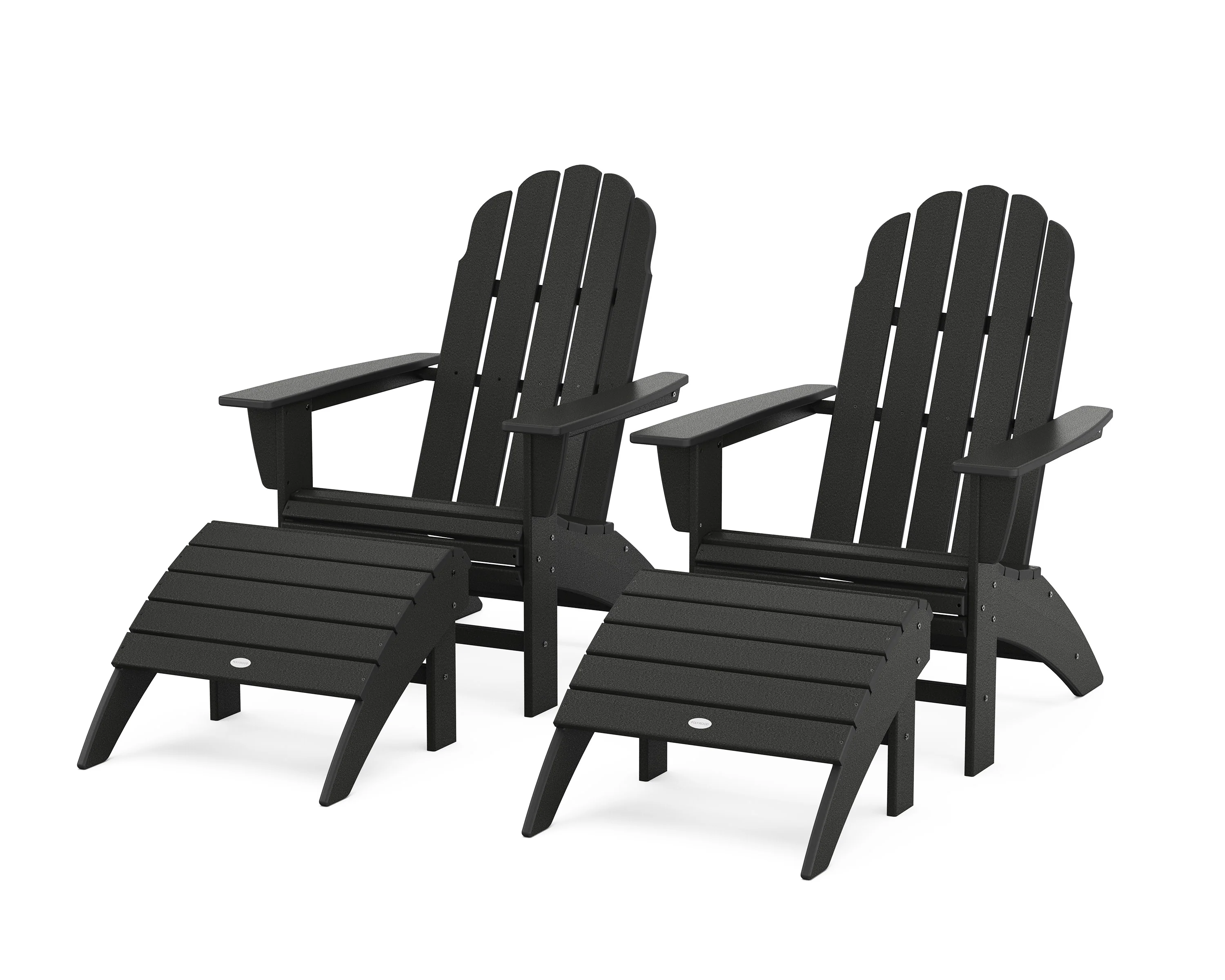 Vineyard Curveback Adirondack Chair 4-Piece Set with Ottomans - Image 13