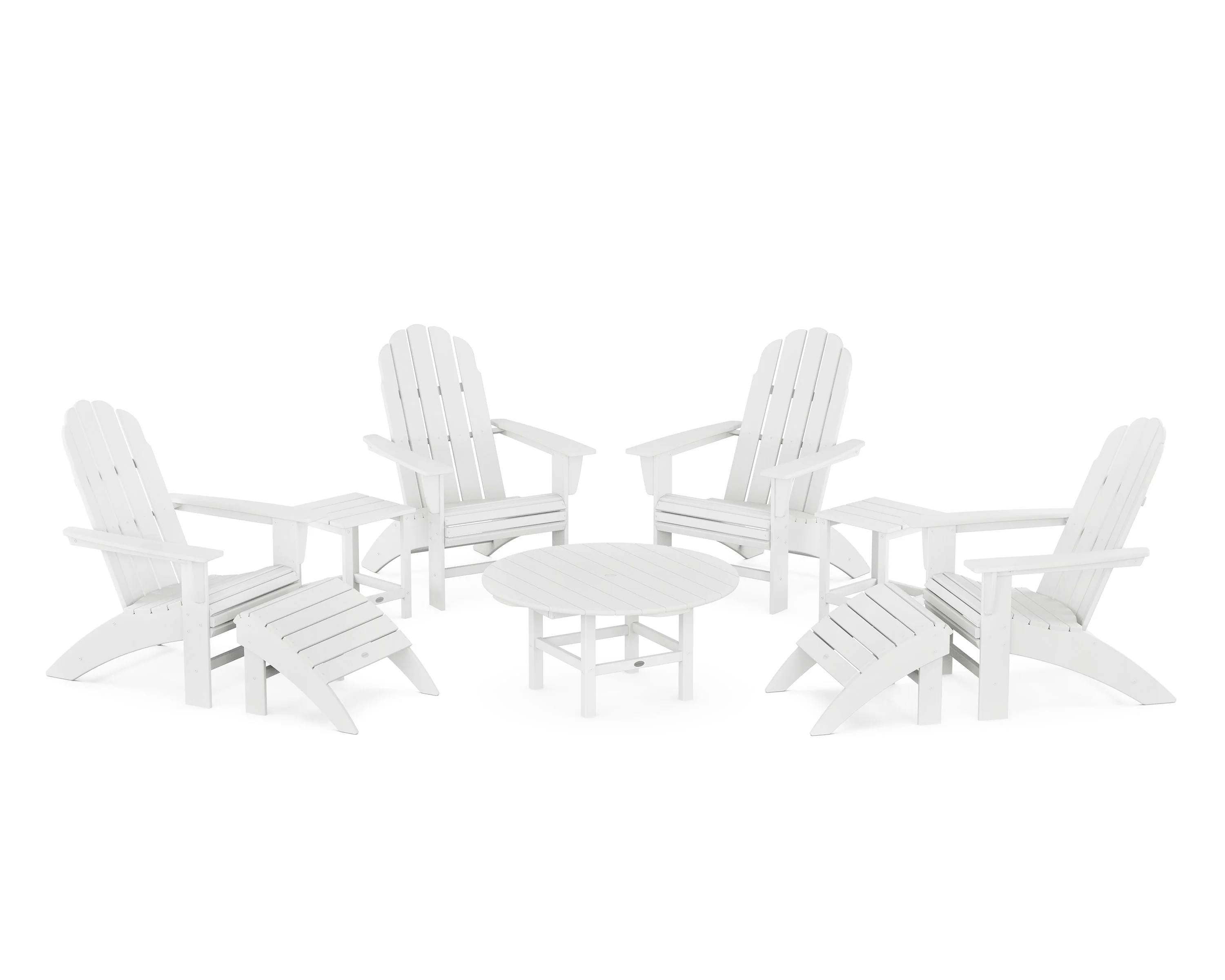 Vineyard Curveback Adirondack Chair 9-Piece Conversation Set - Image 10