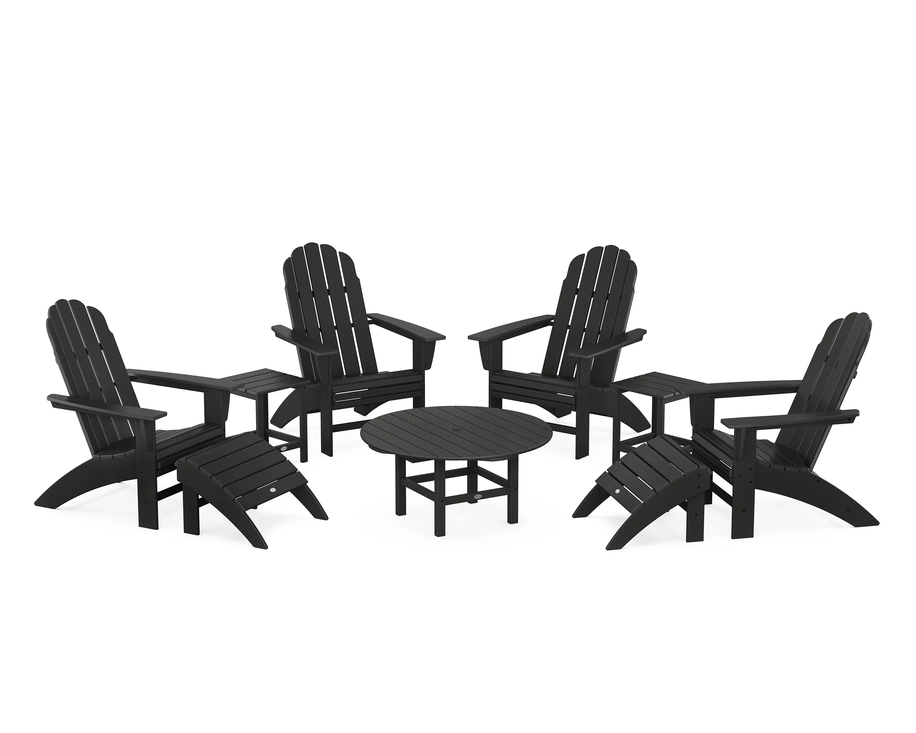 Vineyard Curveback Adirondack Chair 9-Piece Conversation Set - Image 13