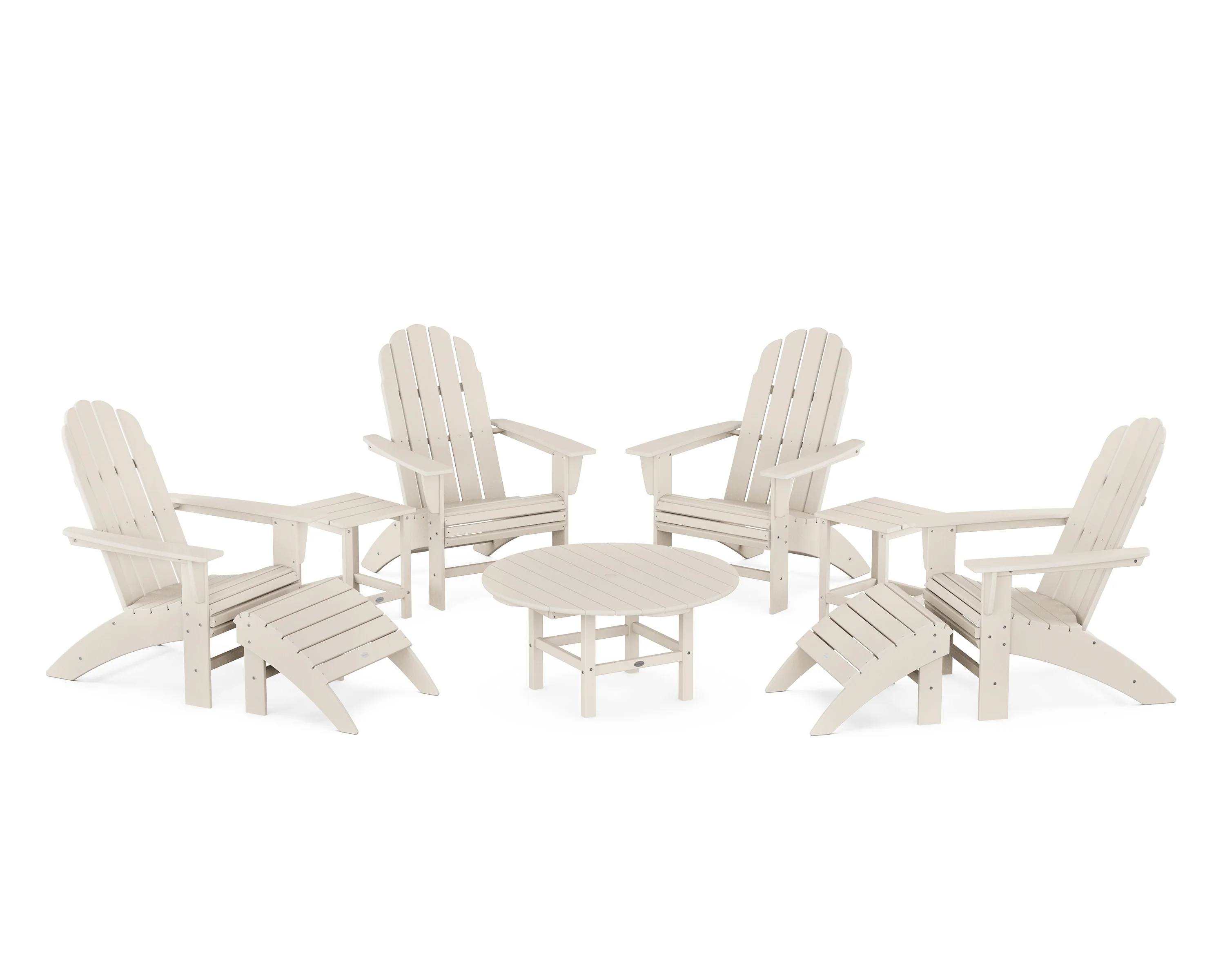 Vineyard Curveback Adirondack Chair 9-Piece Conversation Set - Image 15