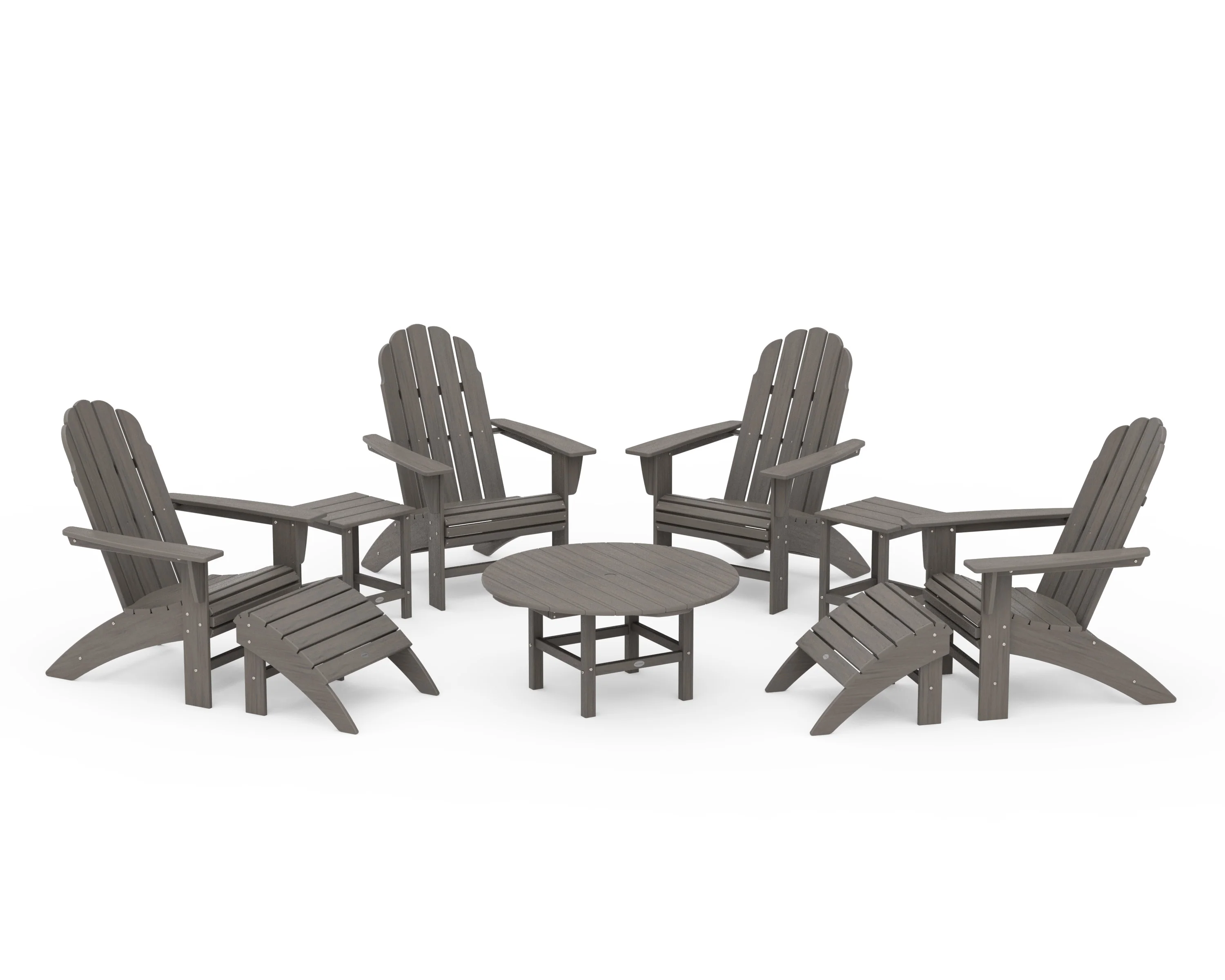Vineyard Curveback Adirondack Chair 9-Piece Conversation Set - Image 16