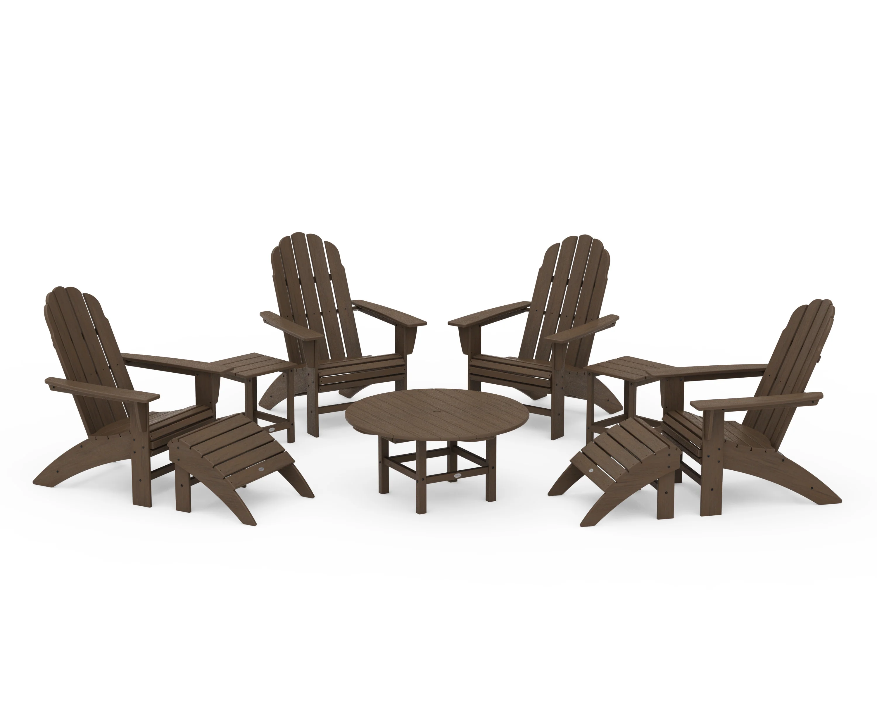 Vineyard Curveback Adirondack Chair 9-Piece Conversation Set - Image 17