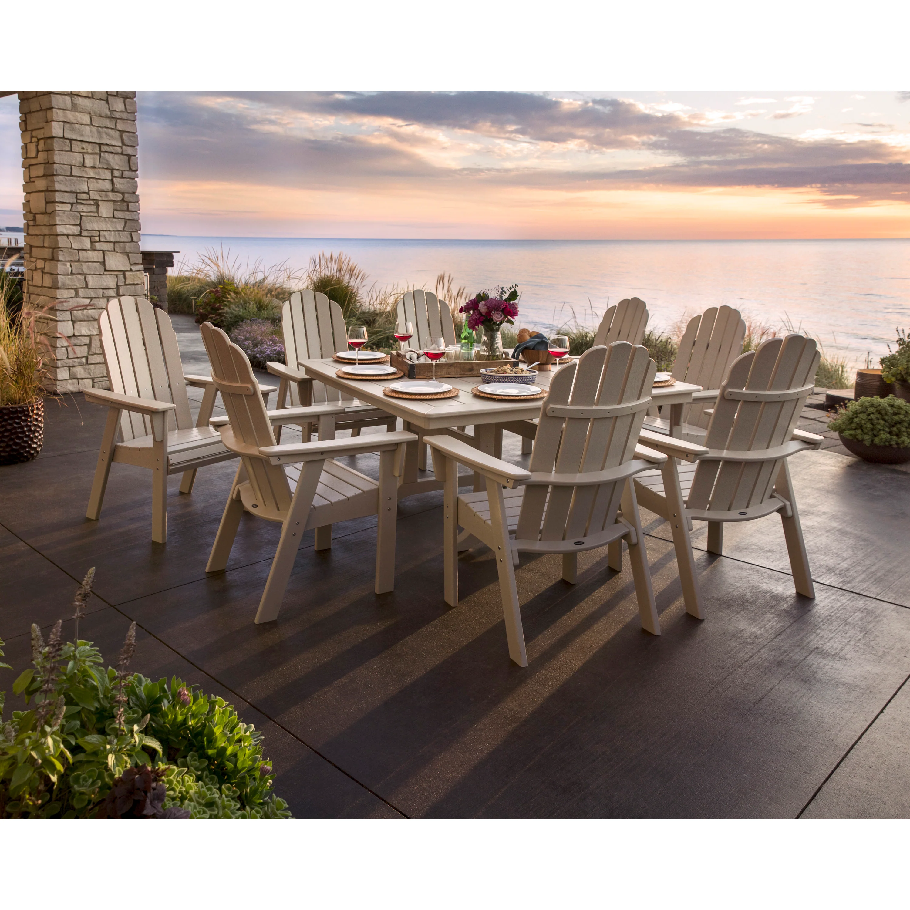 Vineyard Curveback Upright Adirondack Chair - Image 3
