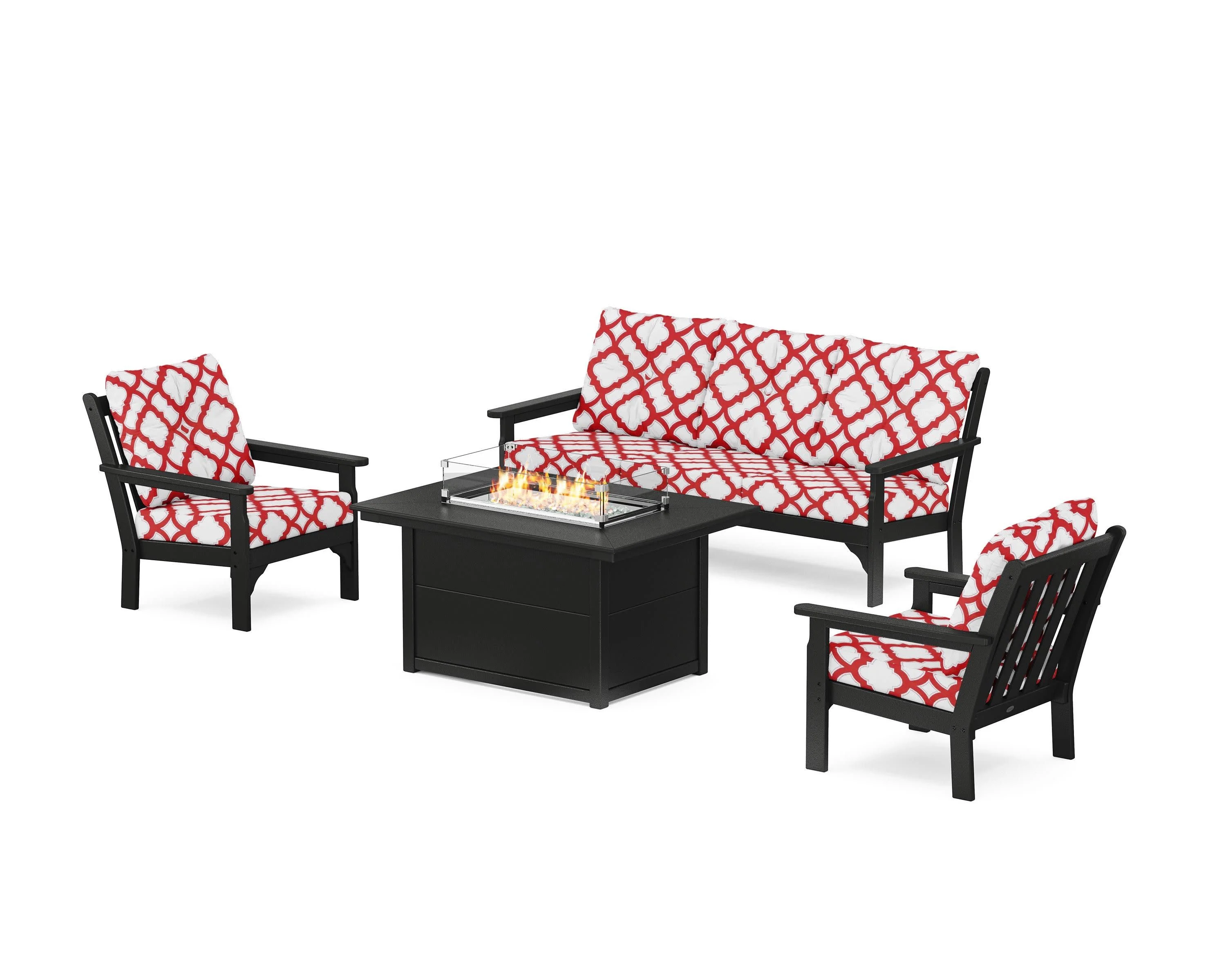 Vineyard Deep Seating Fire Pit Table Set - Image 152