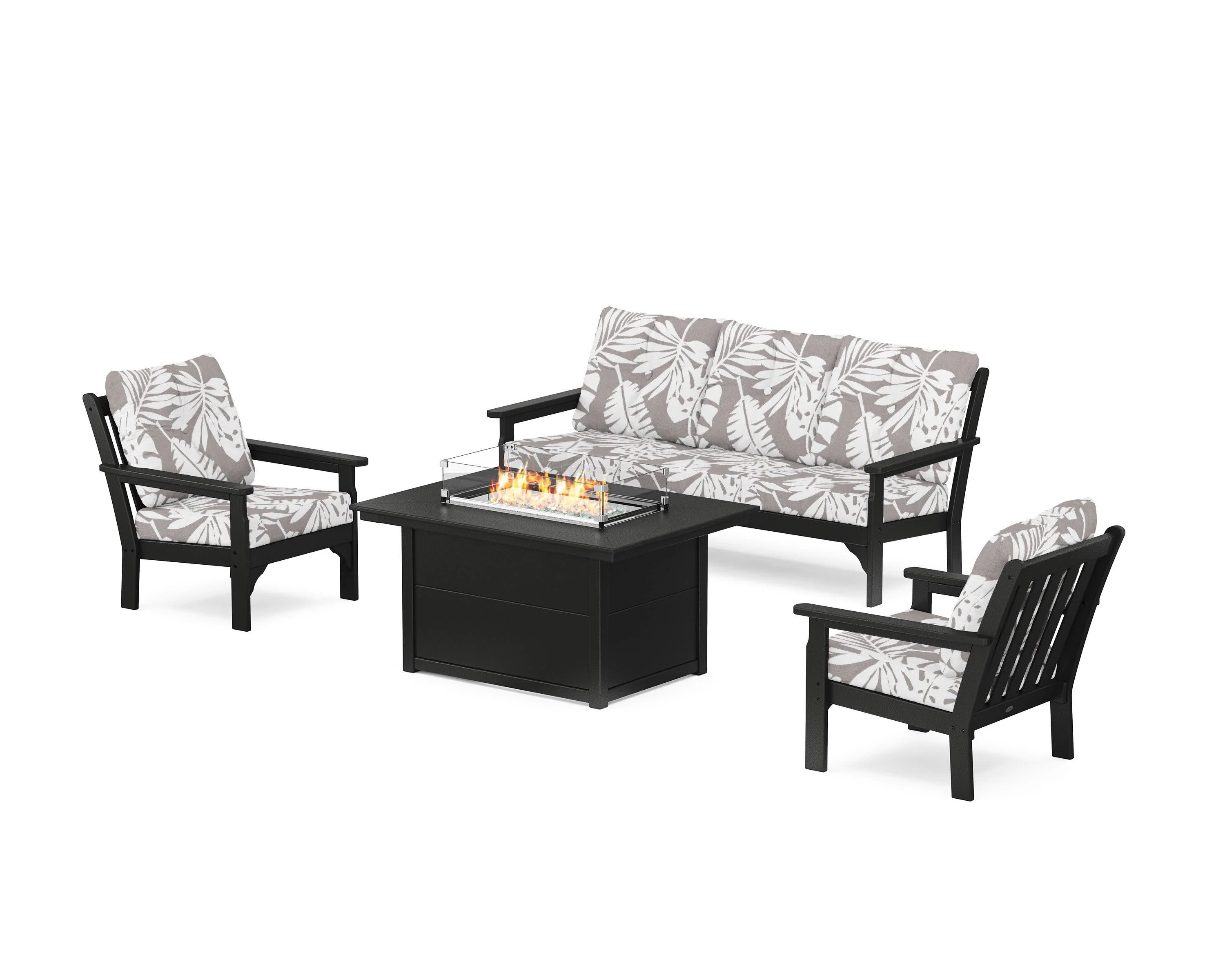 Vineyard Deep Seating Fire Pit Table Set - Image 158