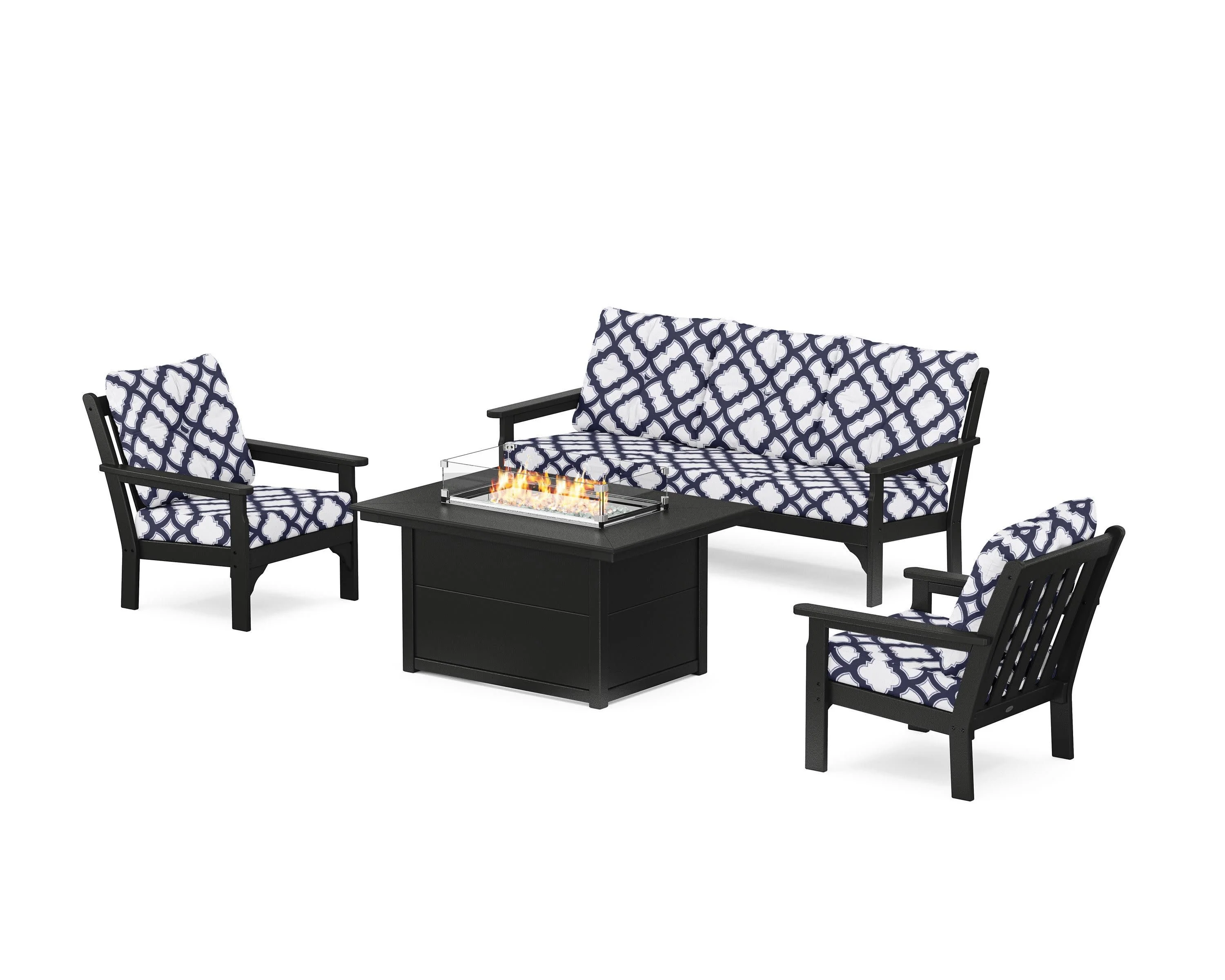 Vineyard Deep Seating Fire Pit Table Set - Image 196
