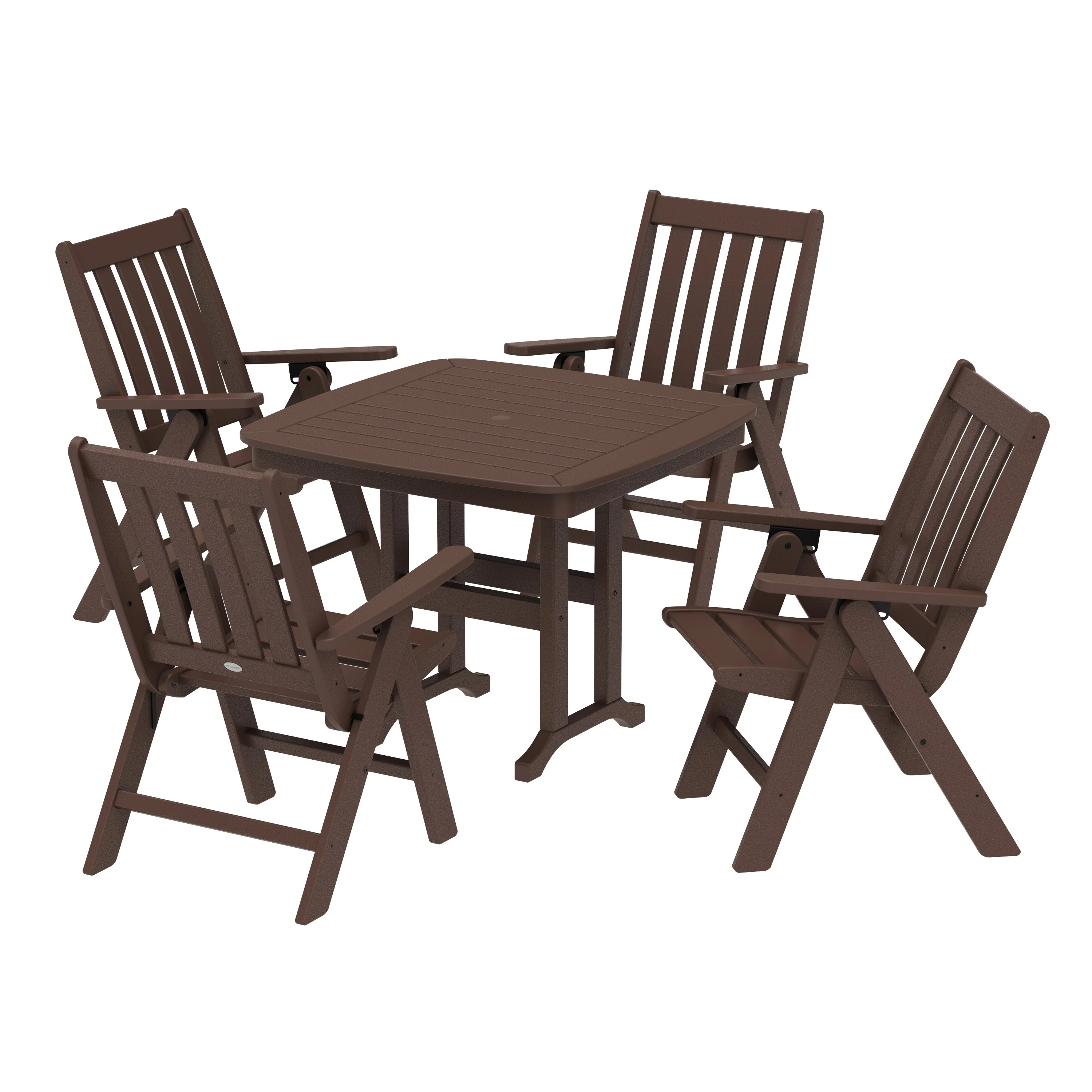 Vineyard Folding Chair 5-Piece Dining Set - Image 7