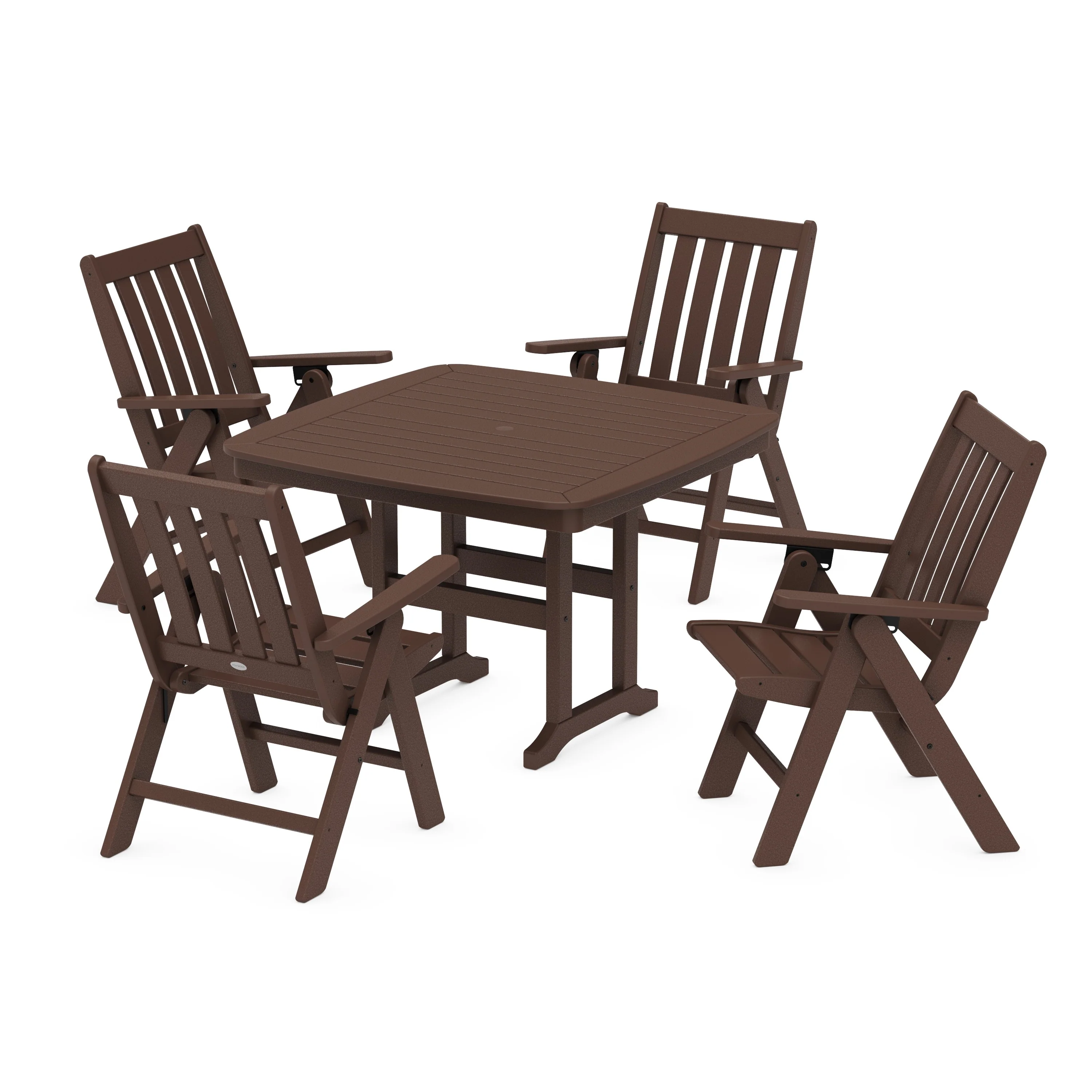 Vineyard Folding Chair 5-Piece Dining Set - Image 10