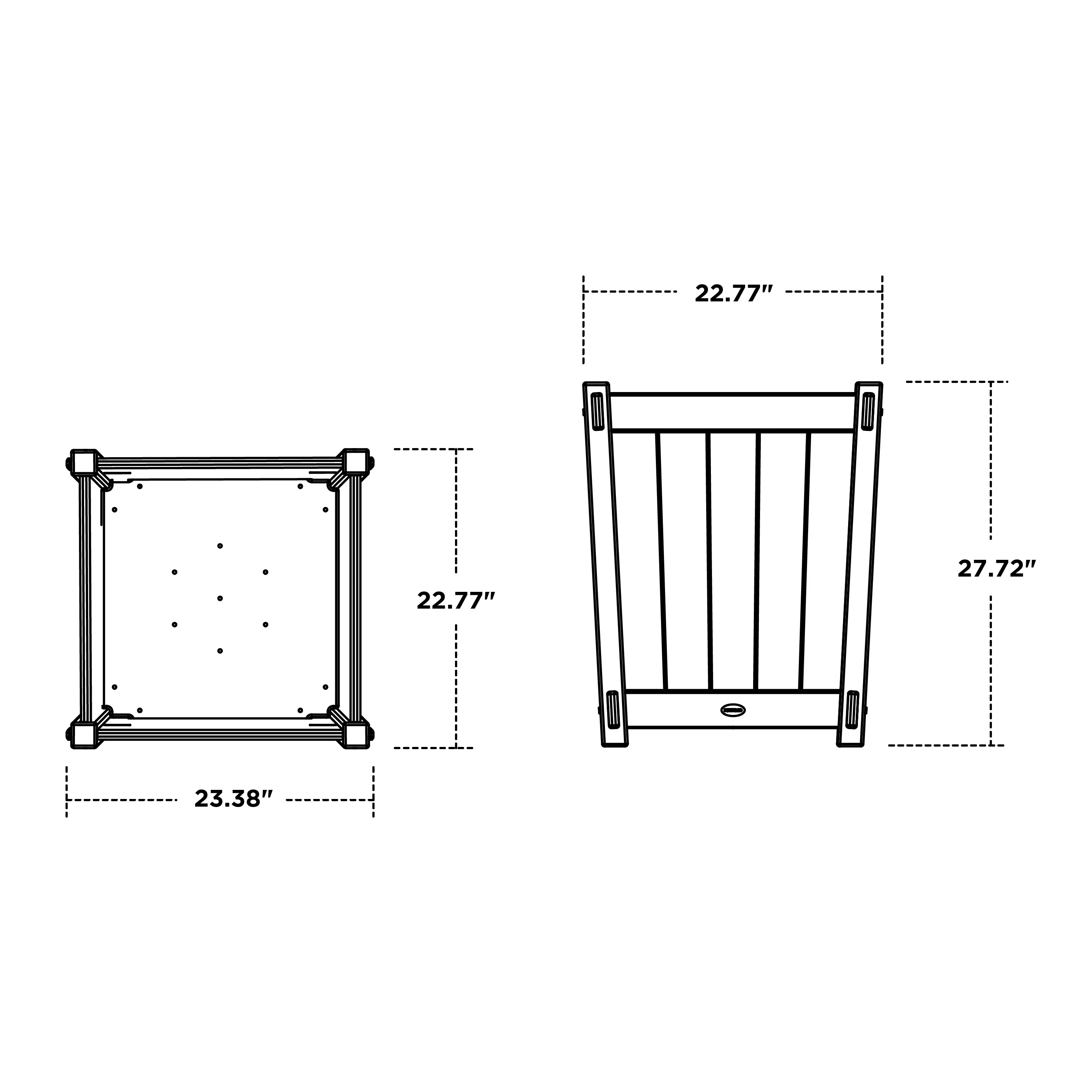 Vineyard Large Tapered Square Short Planter Box - Image 5