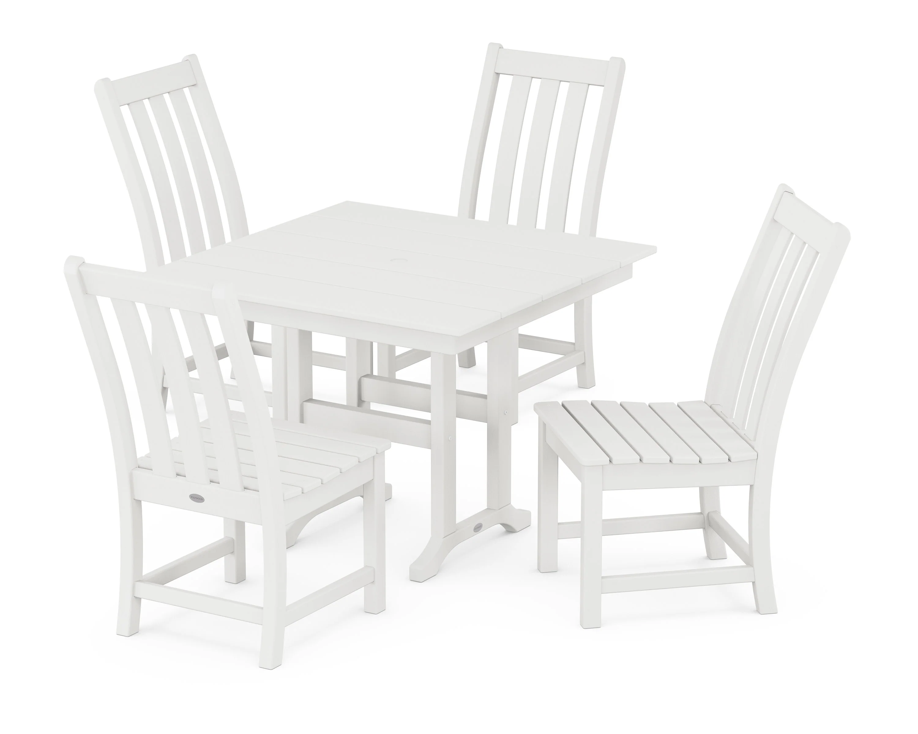 Vineyard Side Chair 5-Piece Farmhouse Dining Set - Image 11