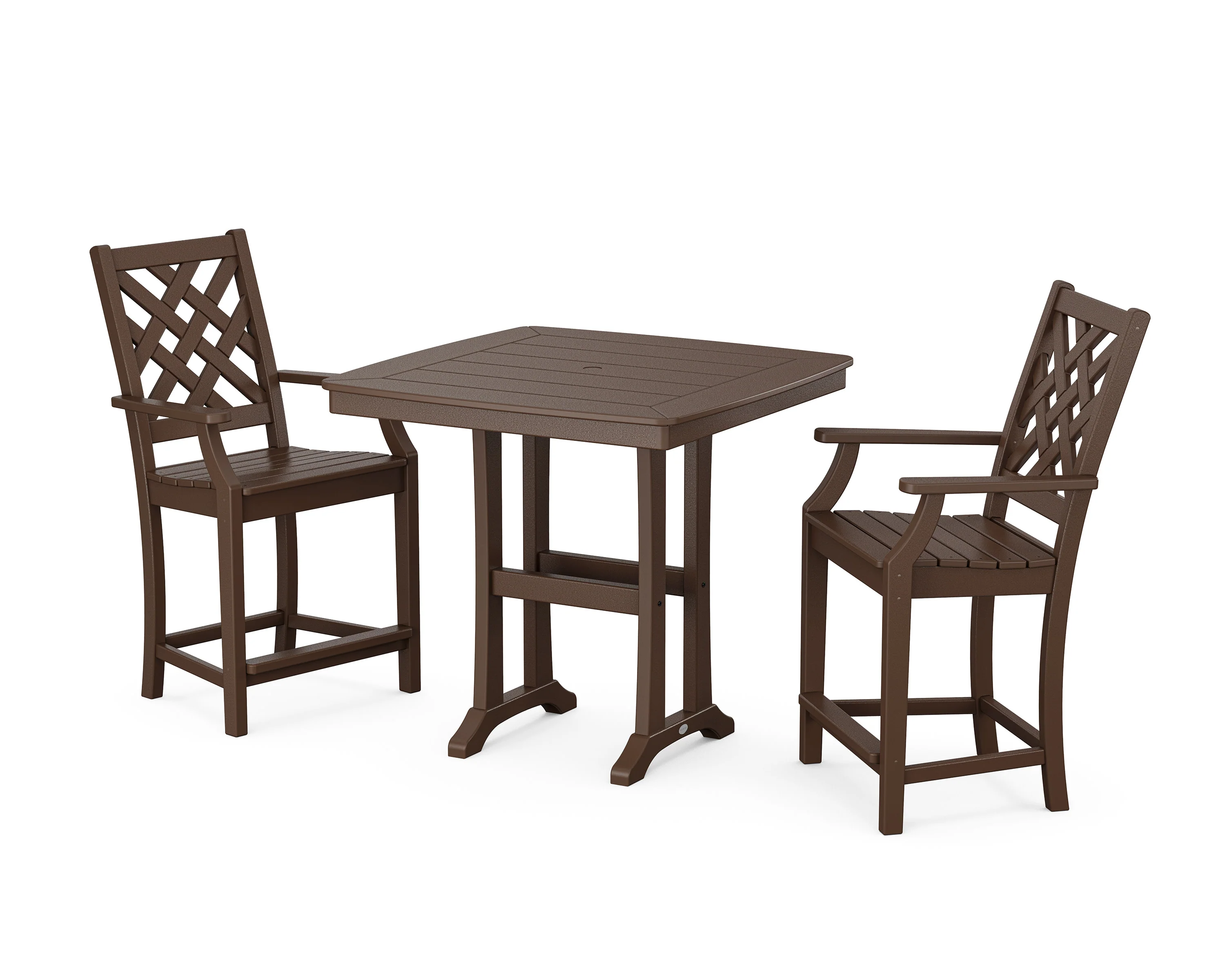 Wovendale 3-Piece Counter Set with Trestle Legs - Image 4