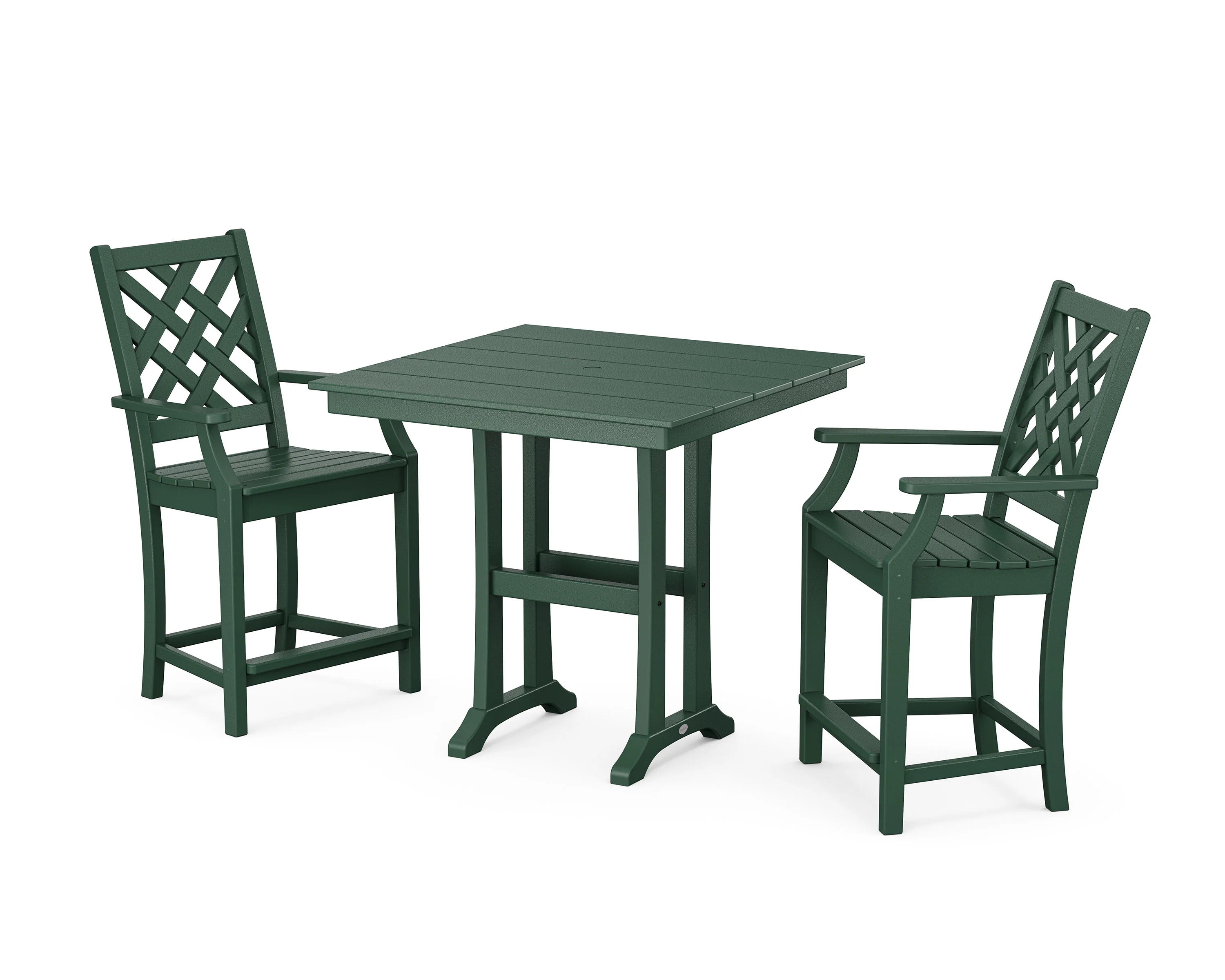 Wovendale 3-Piece Farmhouse Counter Set with Trestle Legs - Image 3