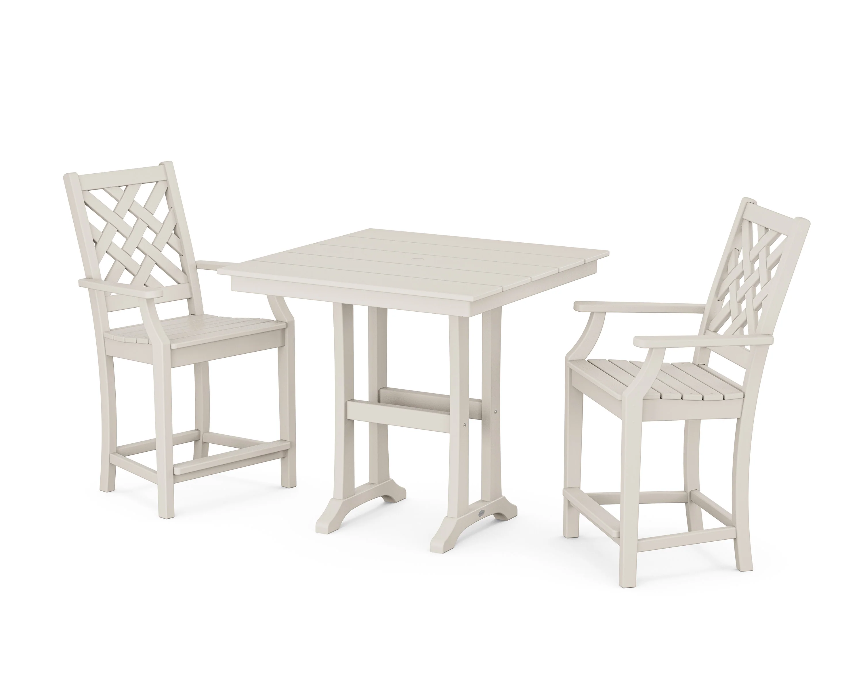 Wovendale 3-Piece Farmhouse Counter Set with Trestle Legs - Image 4