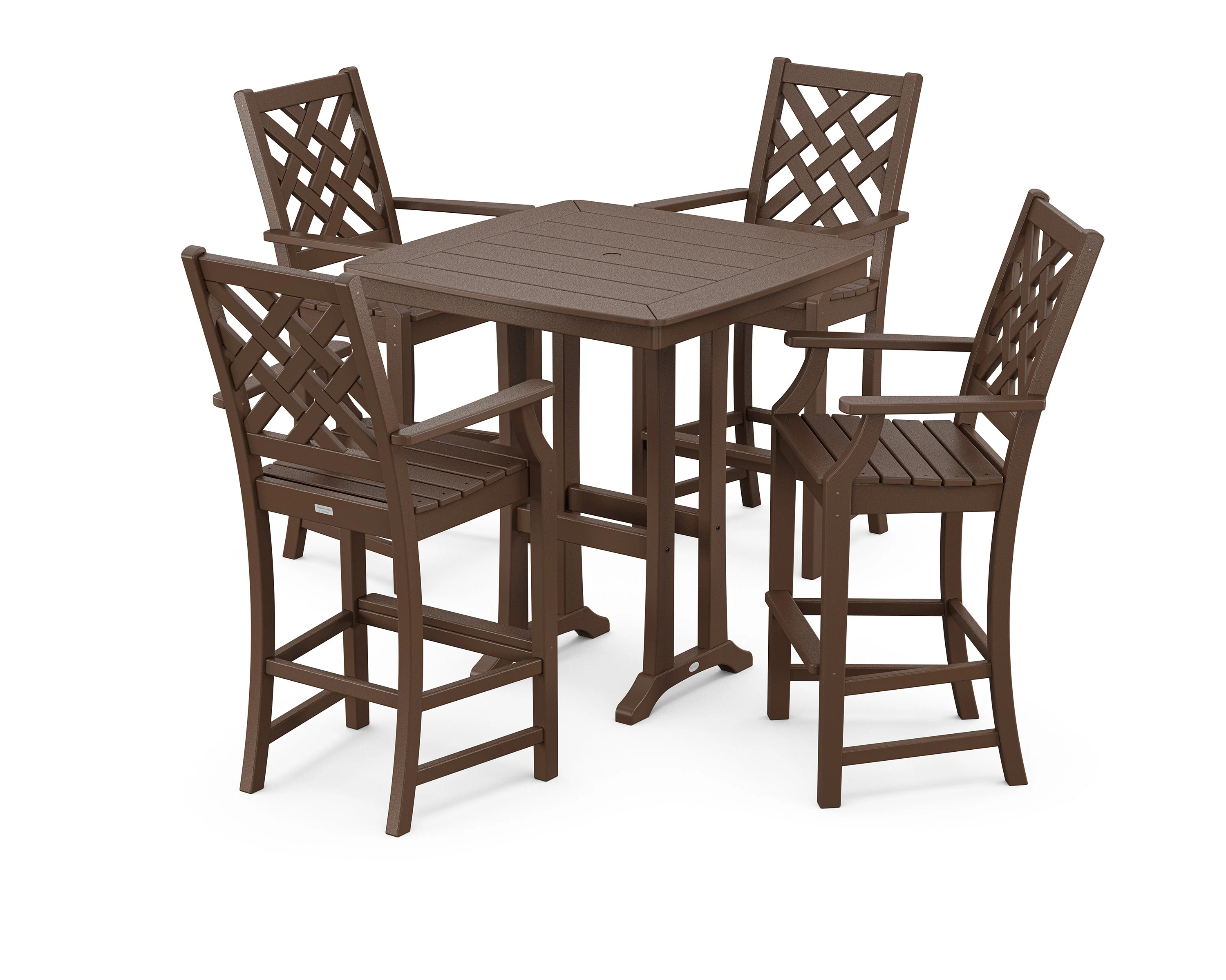 Wovendale 5-Piece Bar Set with Trestle Legs - Image 4