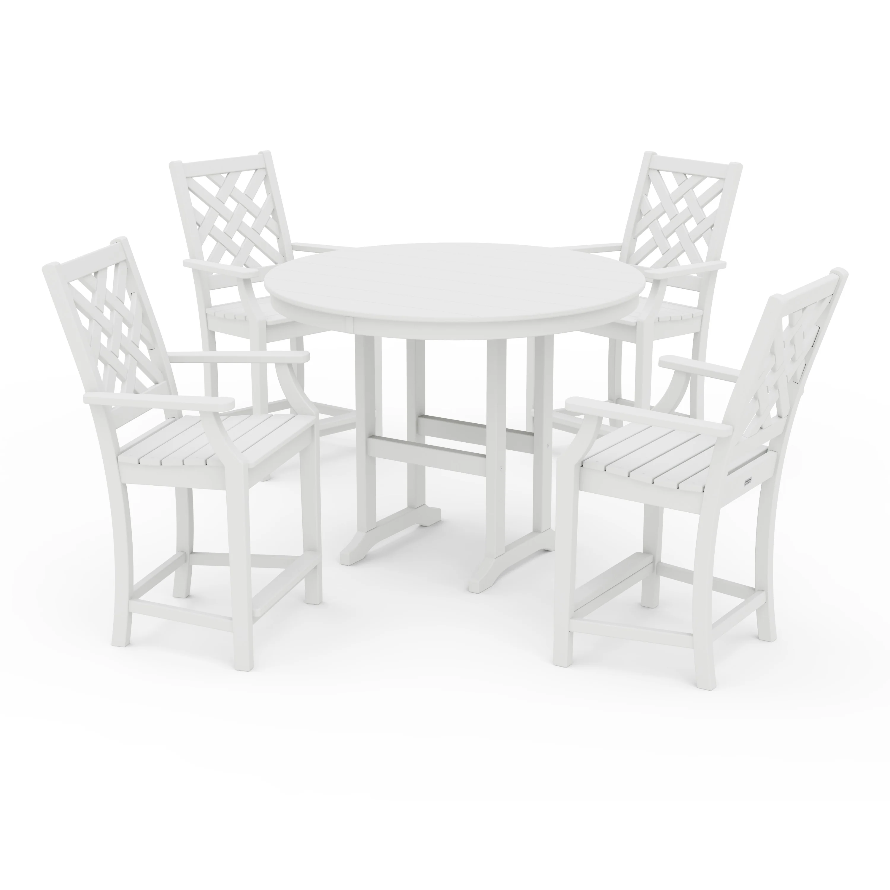 Wovendale 5-Piece Round Farmhouse Counter Set - Image 5